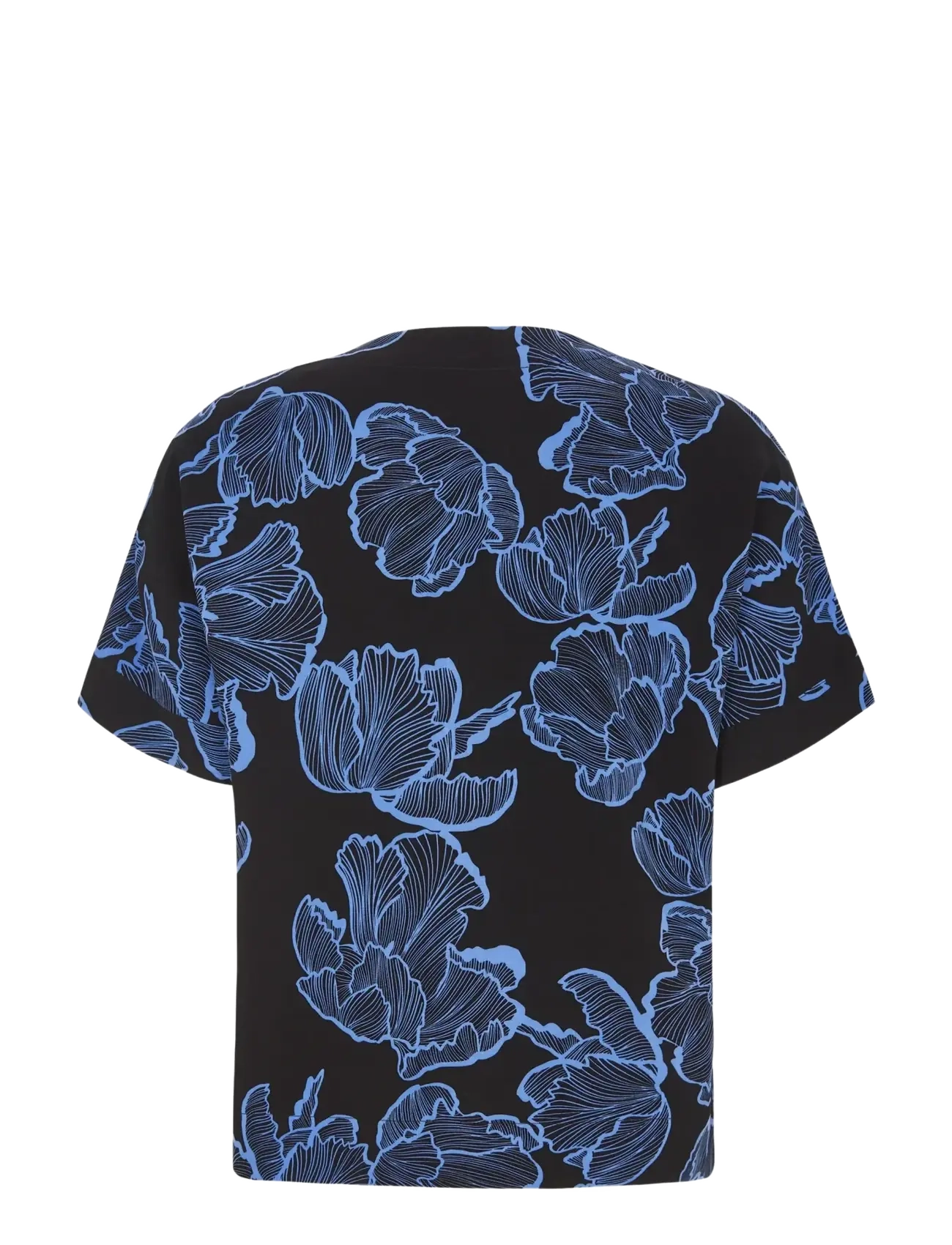 Soft Rebels - SRHanni SS Blouse - kurzärmelige blusen - flower frill black - 2