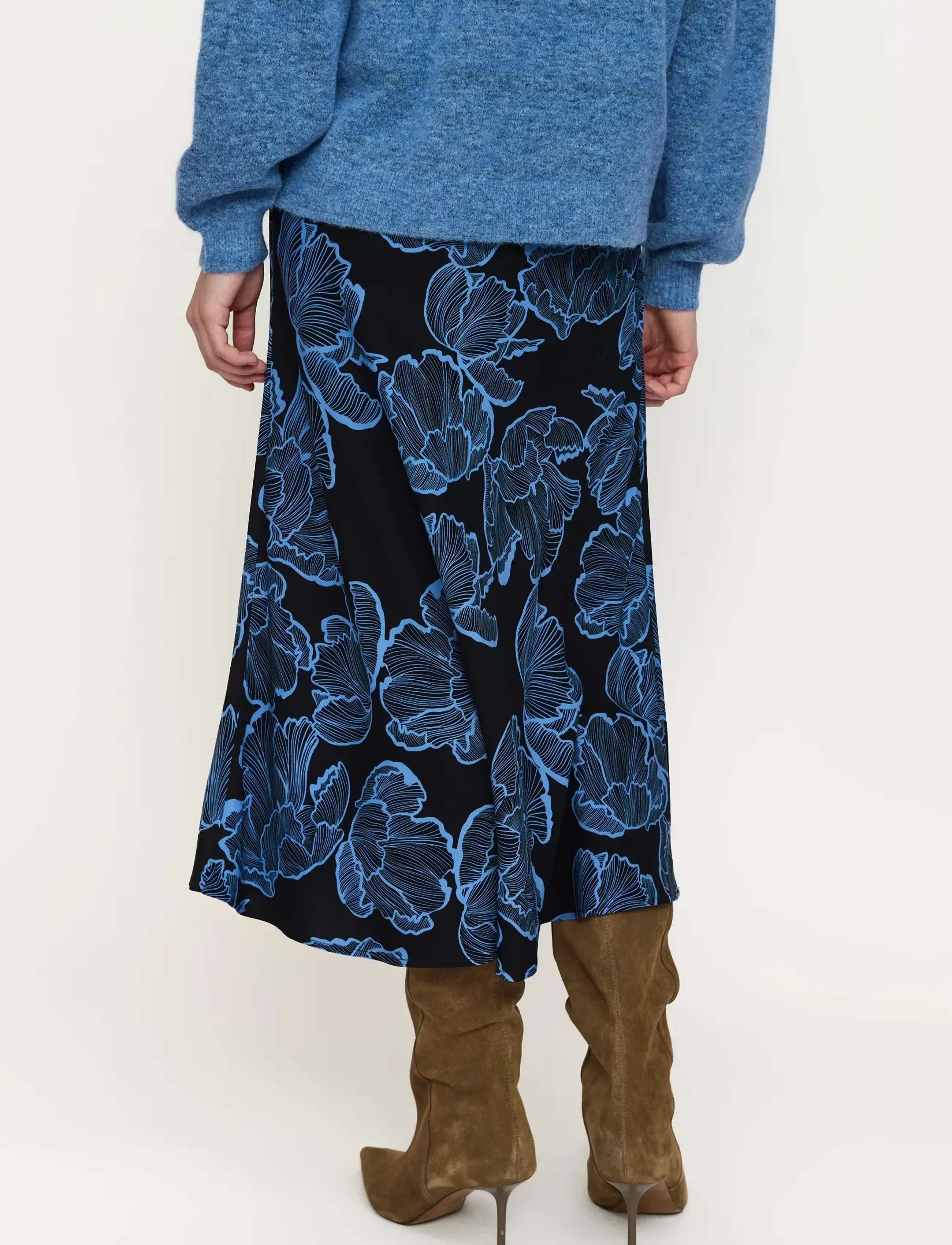 Soft Rebels - SRHanni Midi Skirt - vidutinio ilgio sijonai - flower frill black - 3