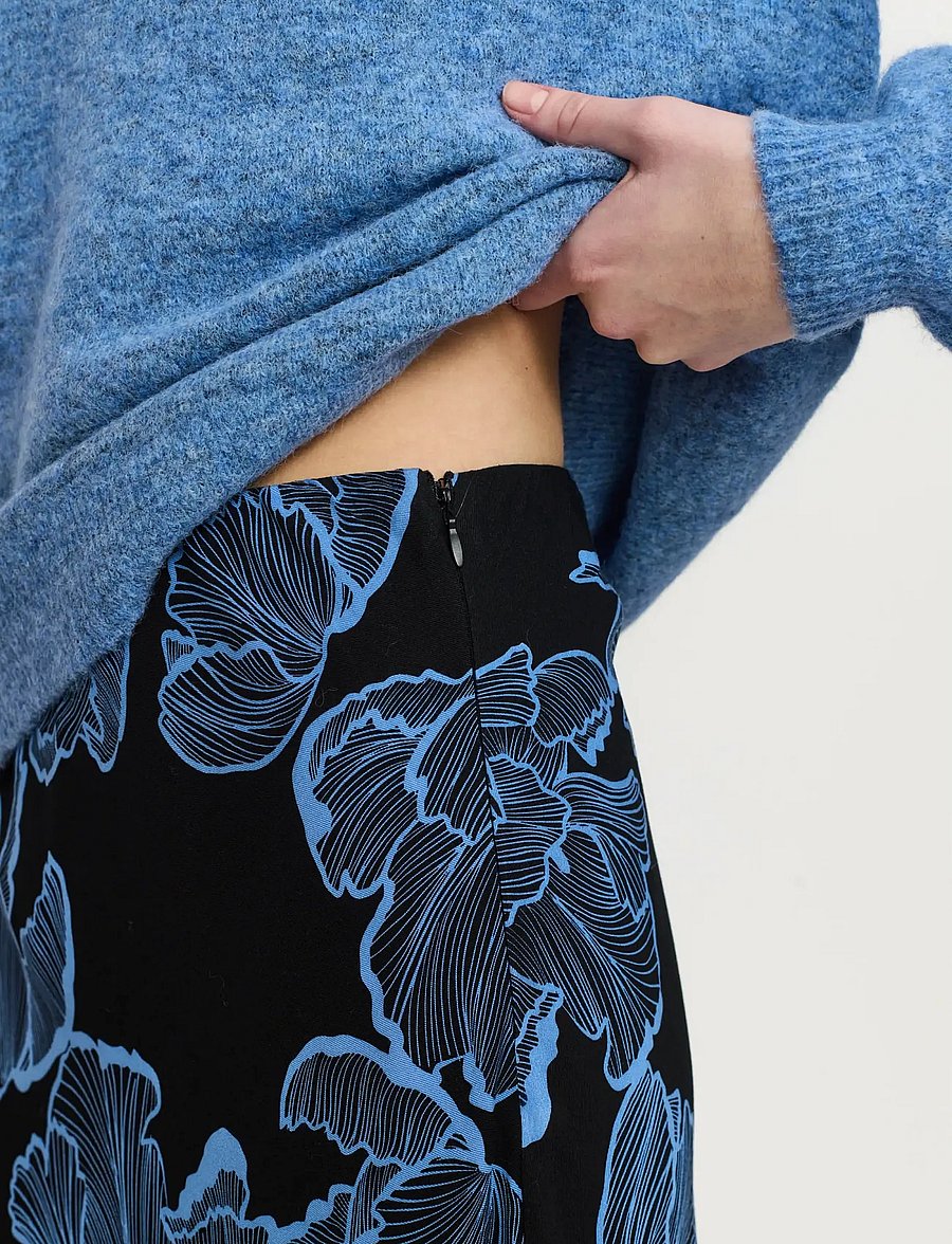 Soft Rebels - SRHanni Midi Skirt - vidutinio ilgio sijonai - flower frill black - 4