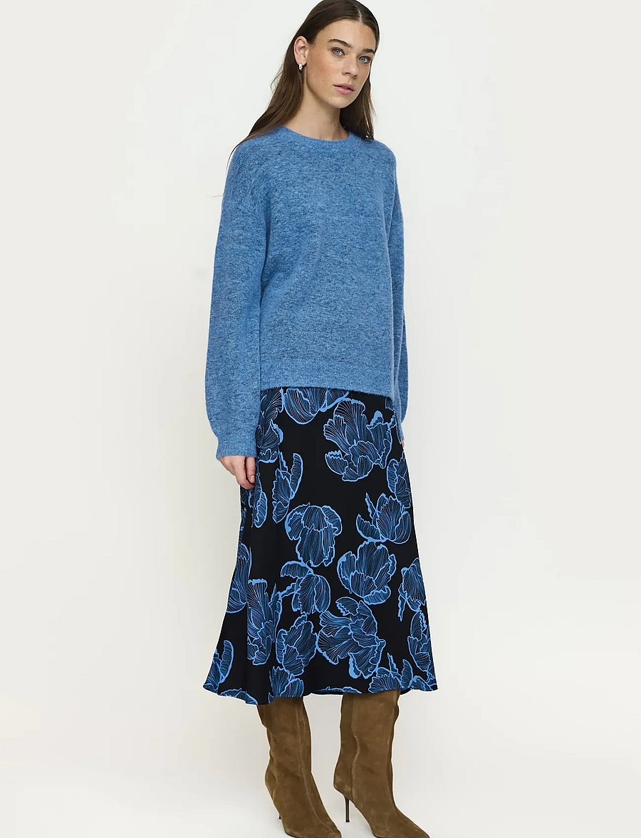 Soft Rebels - SRHanni Midi Skirt - vidutinio ilgio sijonai - flower frill black - 5