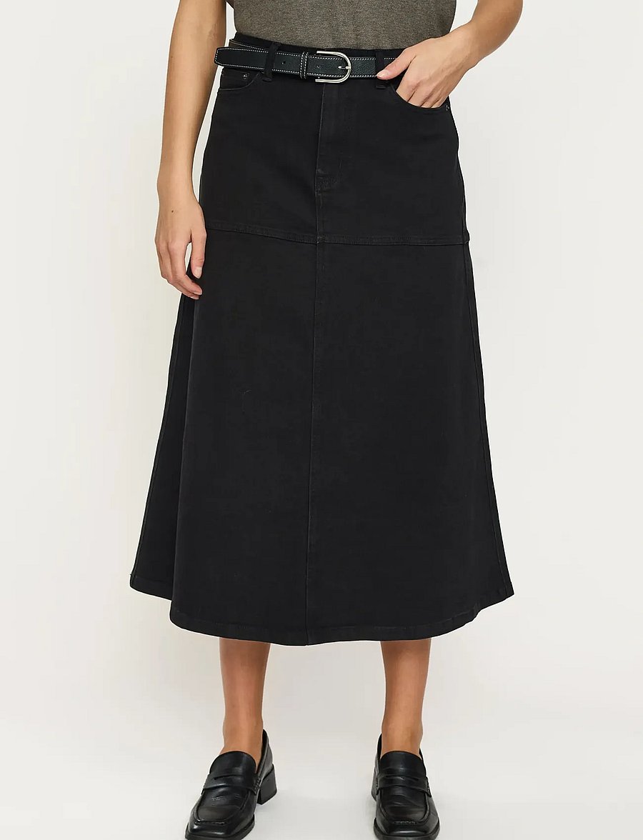 Soft Rebels - SRWilla Midi Skirt Denim - gallapils - black - 3