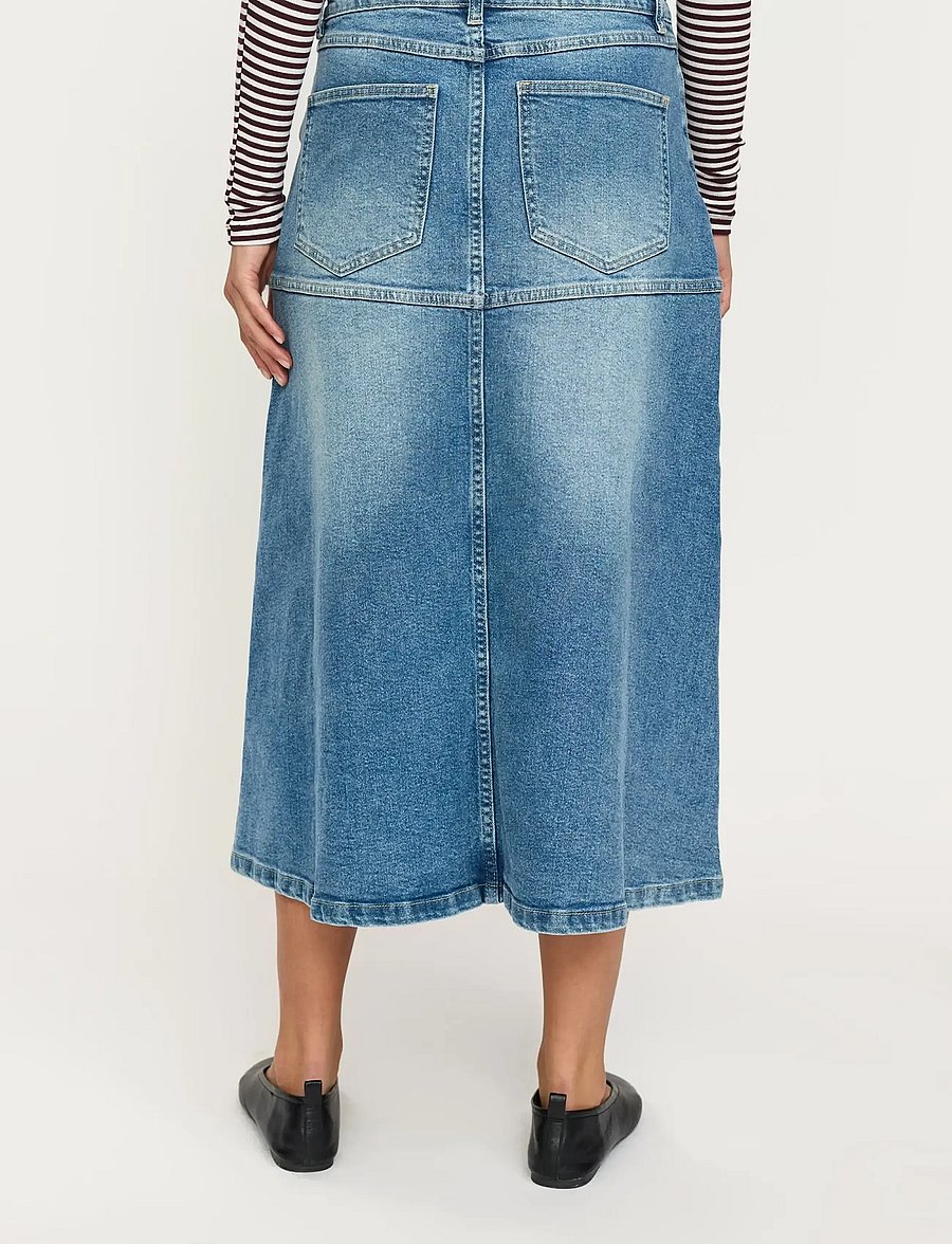 Soft Rebels - SRWilla Midi Skirt Denim - denimnederdele - true blue - 3