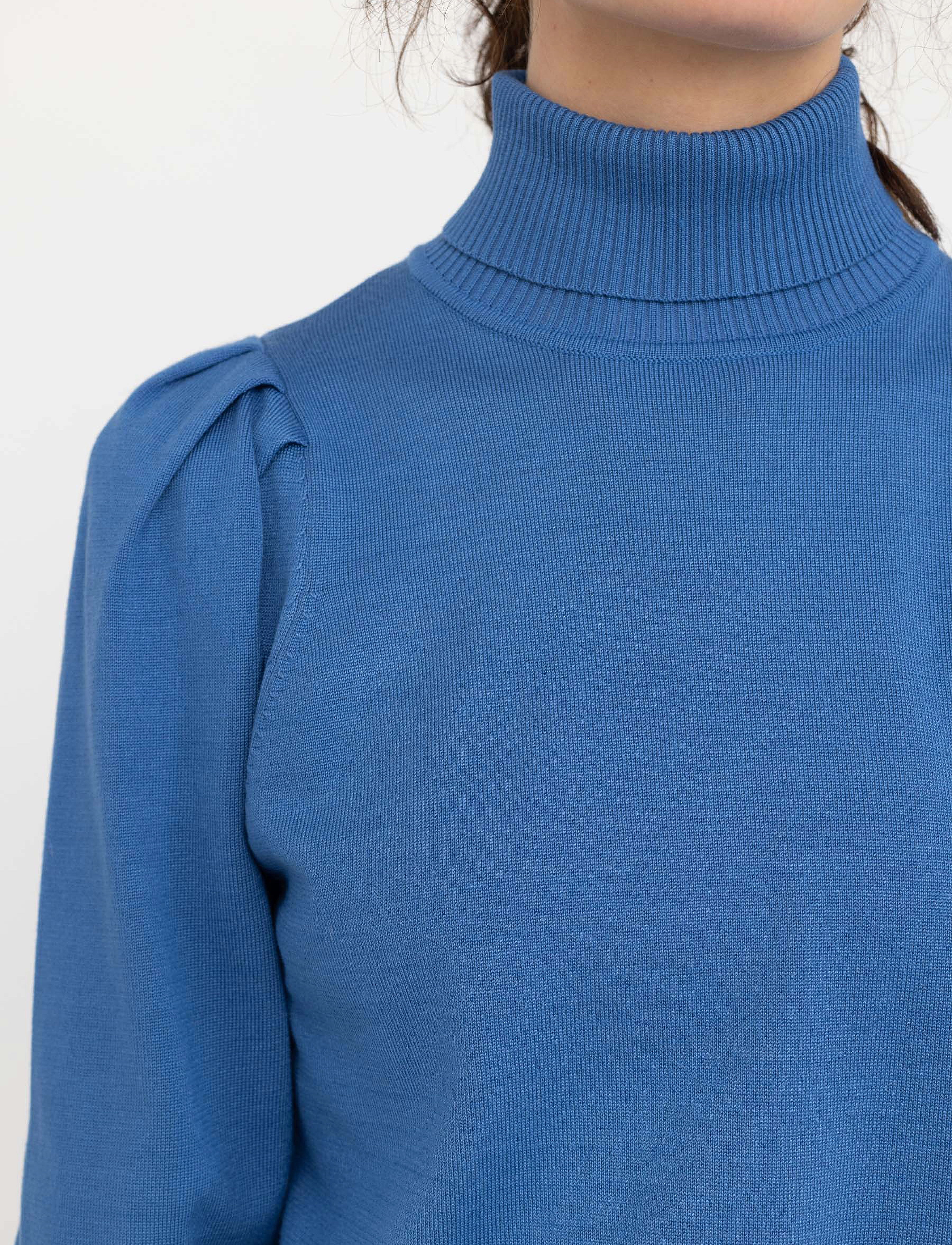 Soft Rebels - Leana Roll Neck Knit - palace blue - 5