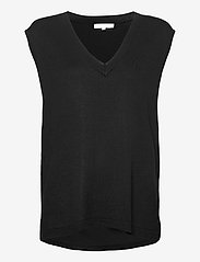 Soft Rebels - SRMarla V-neck Loose Fit Knit Vest - stickade västar - black - 0