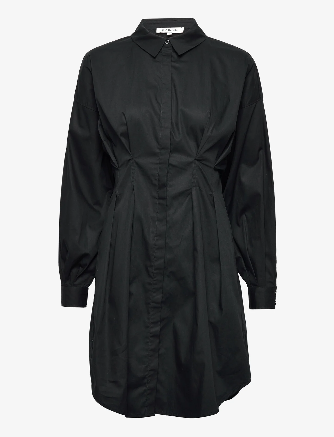 Soft Rebels - SREilja Dress GOTS - marškinių tipo suknelės - black - 0
