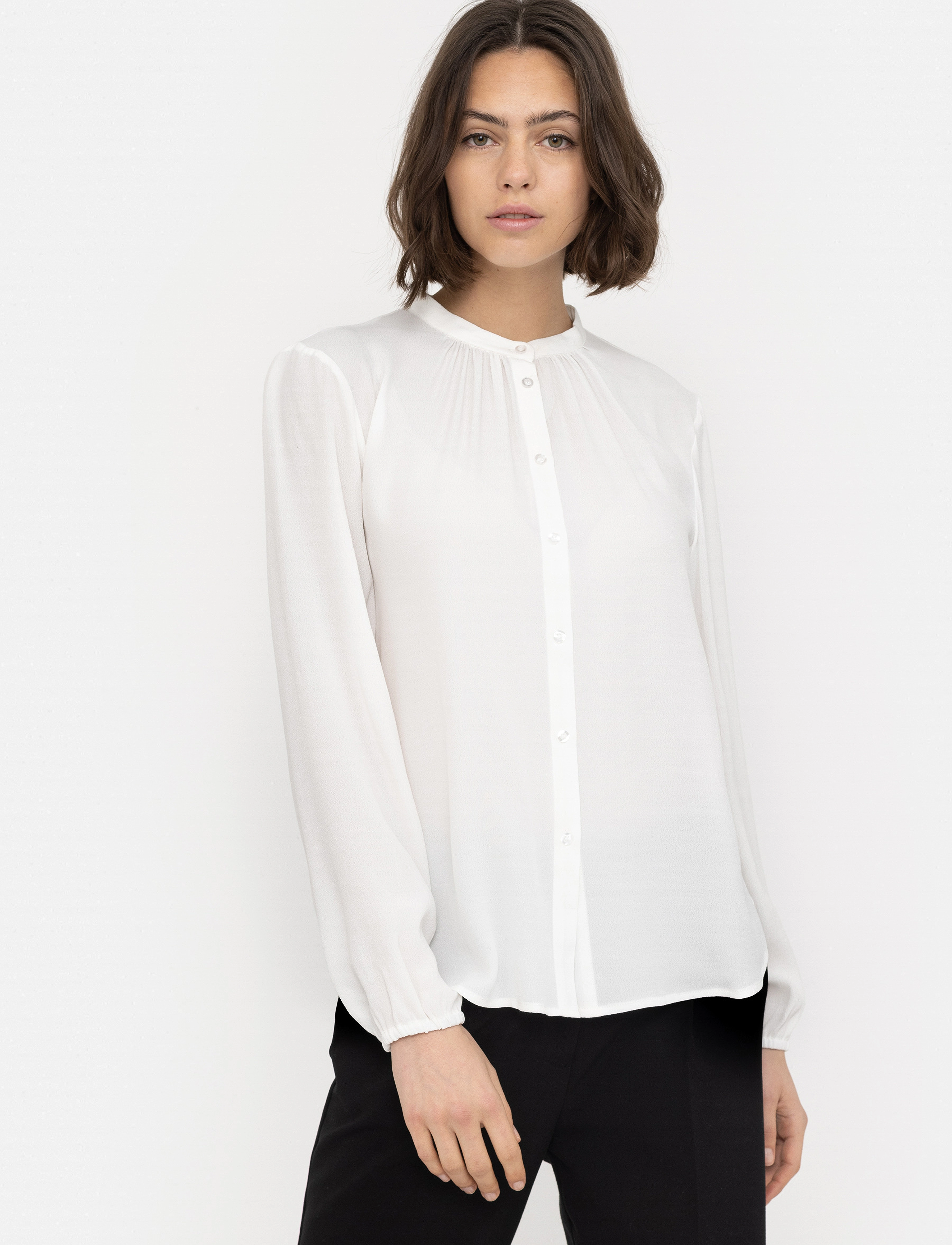 Soft Rebels SRAnna Shirt - Blouses & Shirts - SNOW WHITE / OFF WHITE / white
