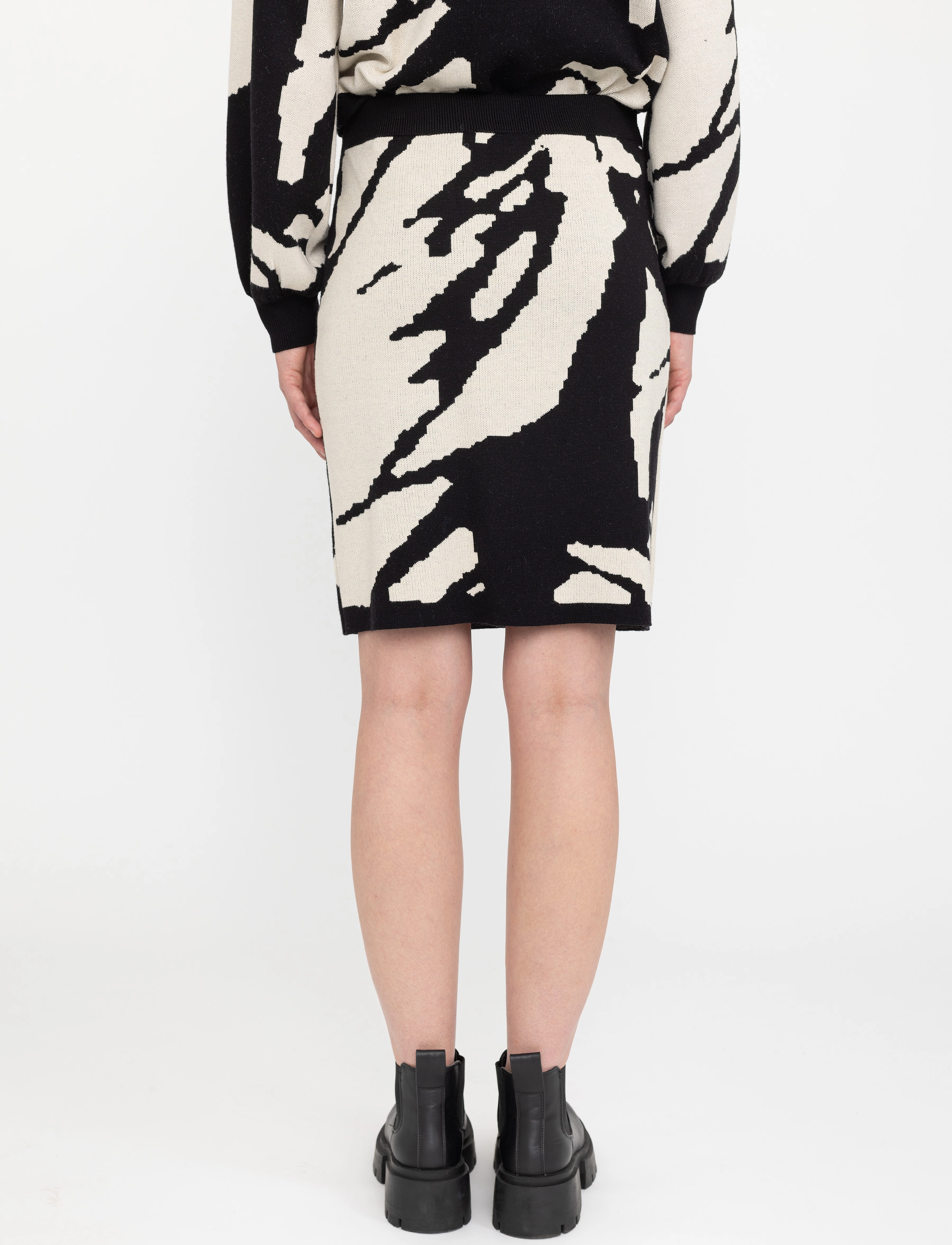 Soft Rebels - SRScape Jacquard Skirt Knit - sandshell - 3