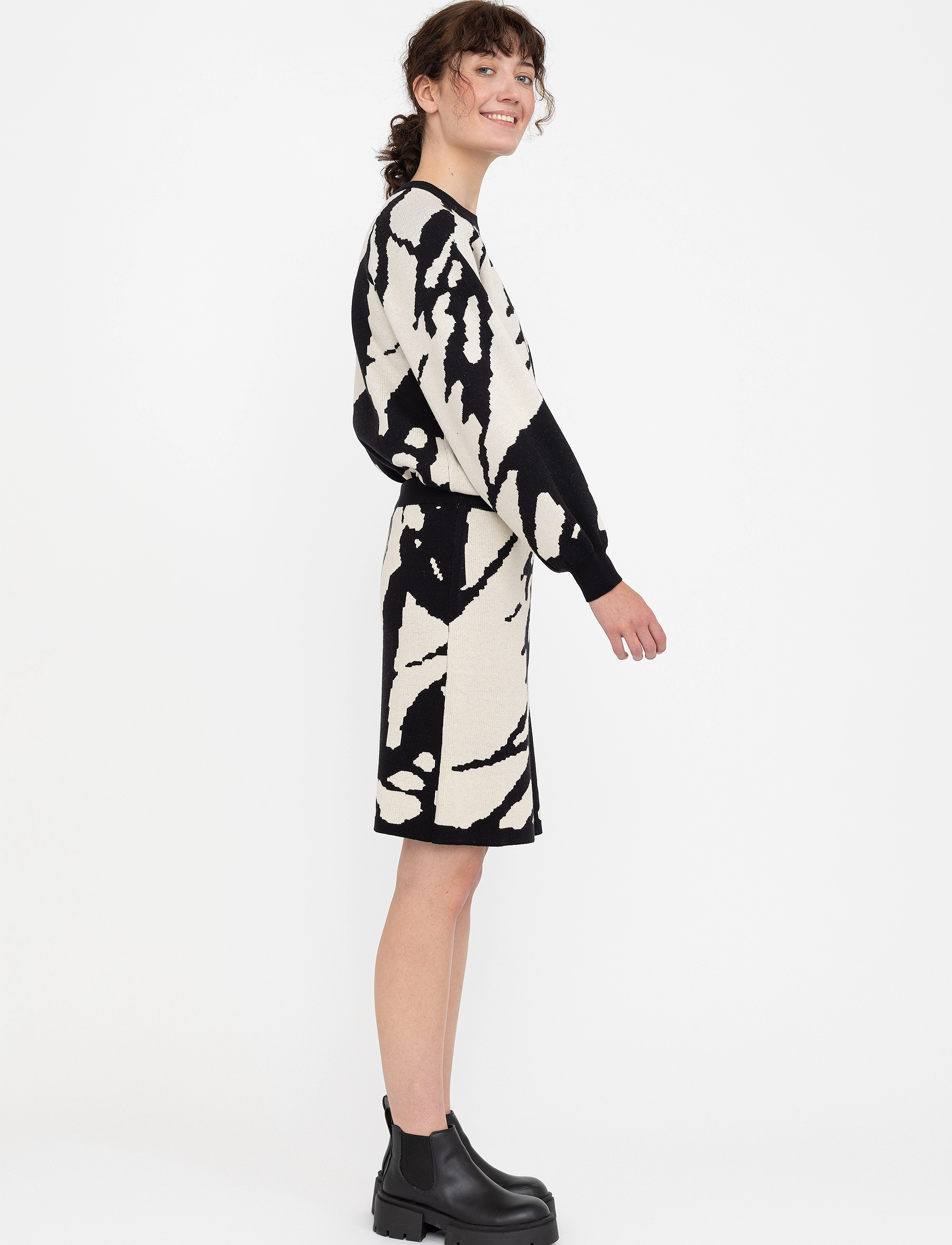 Soft Rebels - SRScape Jacquard Skirt Knit - sandshell - 4