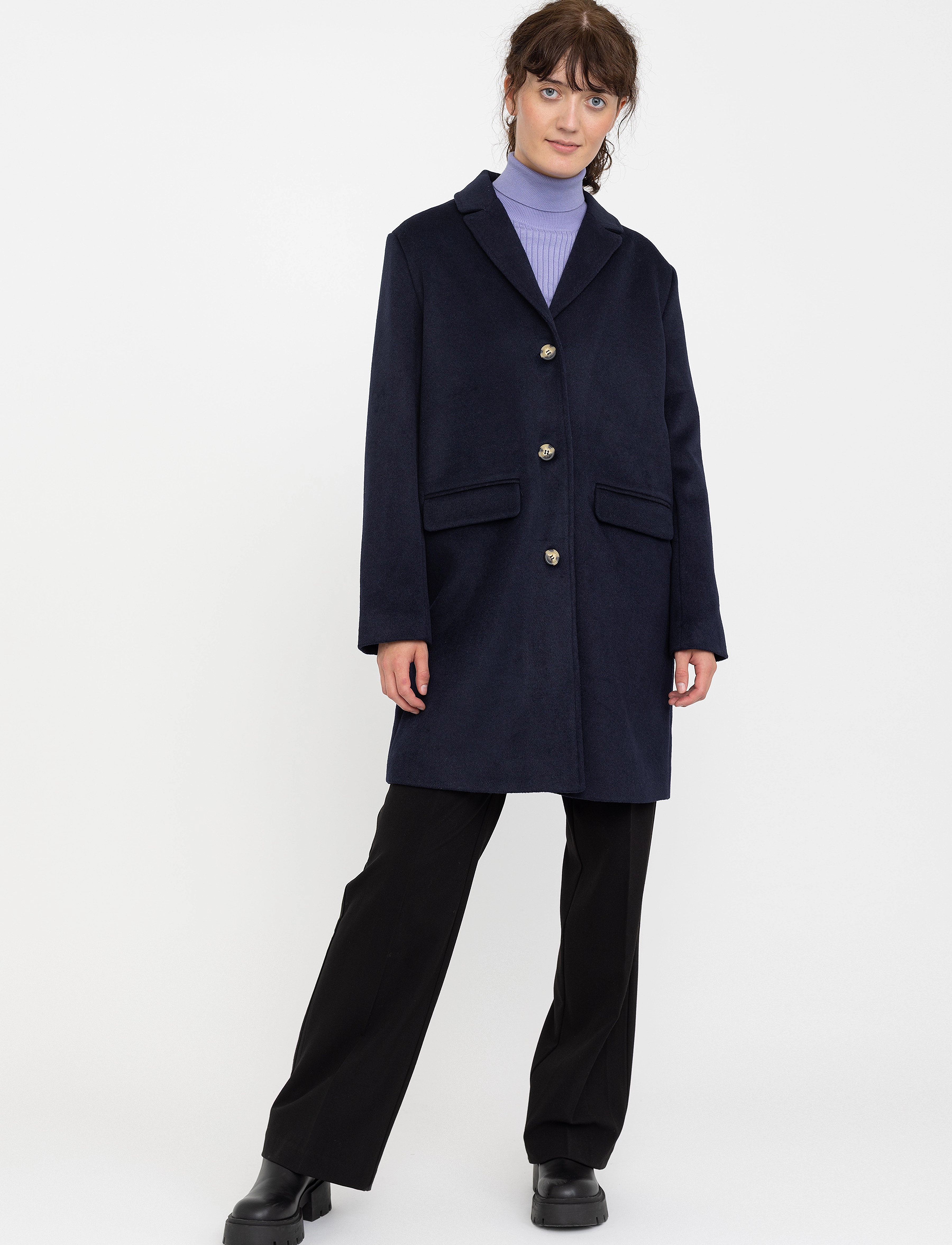 Soft Rebels Srines Coat, S, Coats, Marineblau - Winter Frauen
