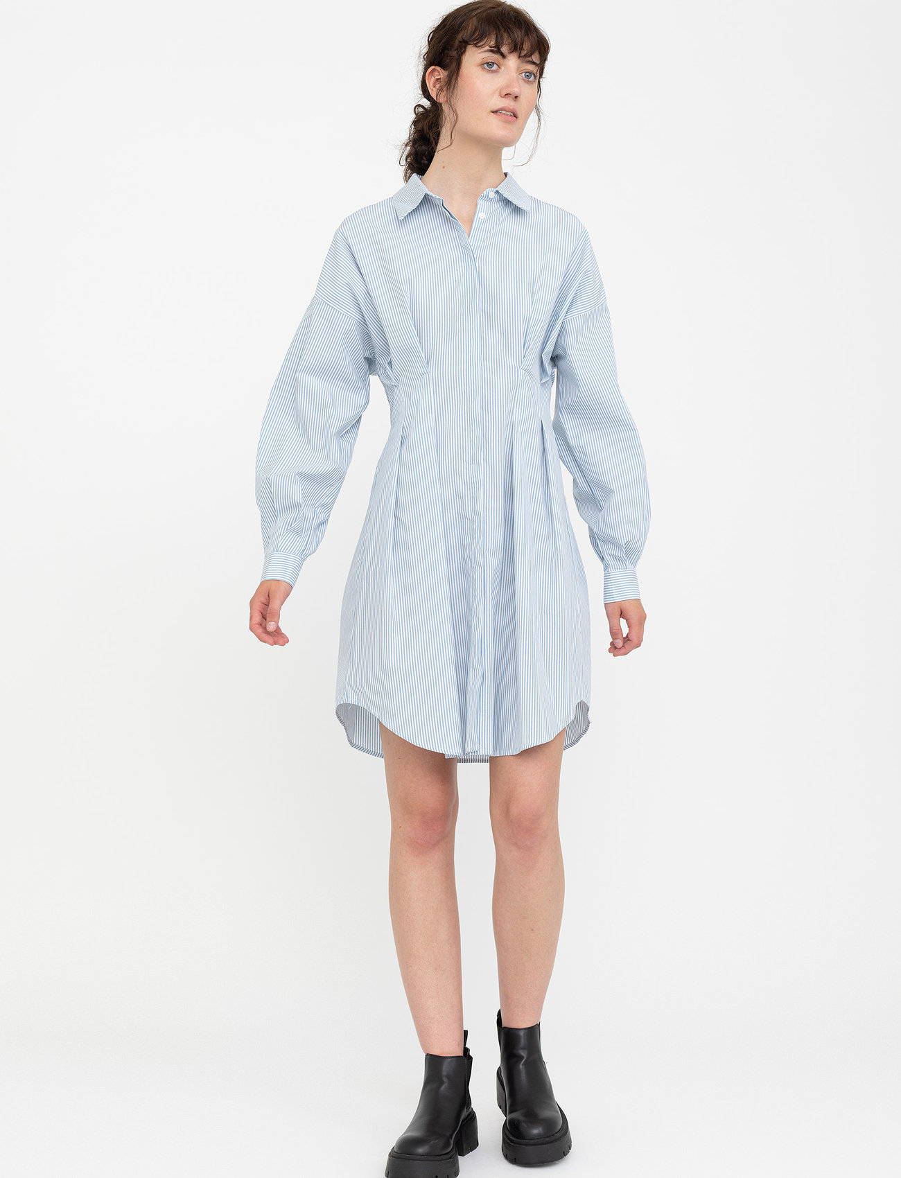 Soft Rebels - SREilja Dress Y/D - hemdkleider - ashley blue stripe - 0