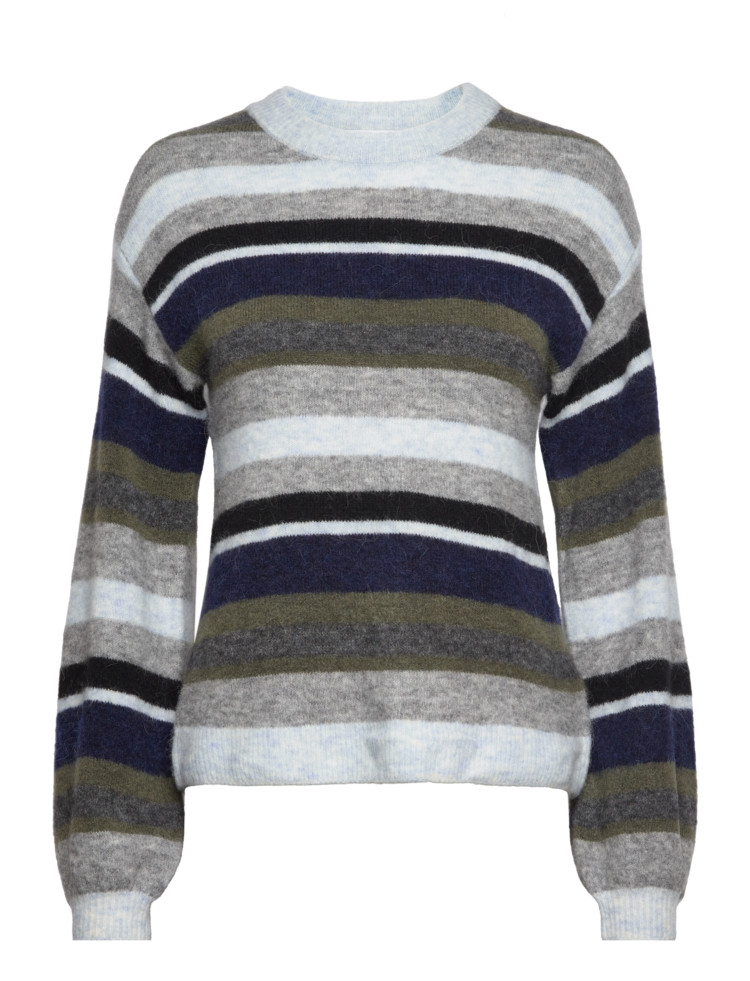 SOFT REBELS Srallison Multi Bluse Knit Blau - XS - Damen
