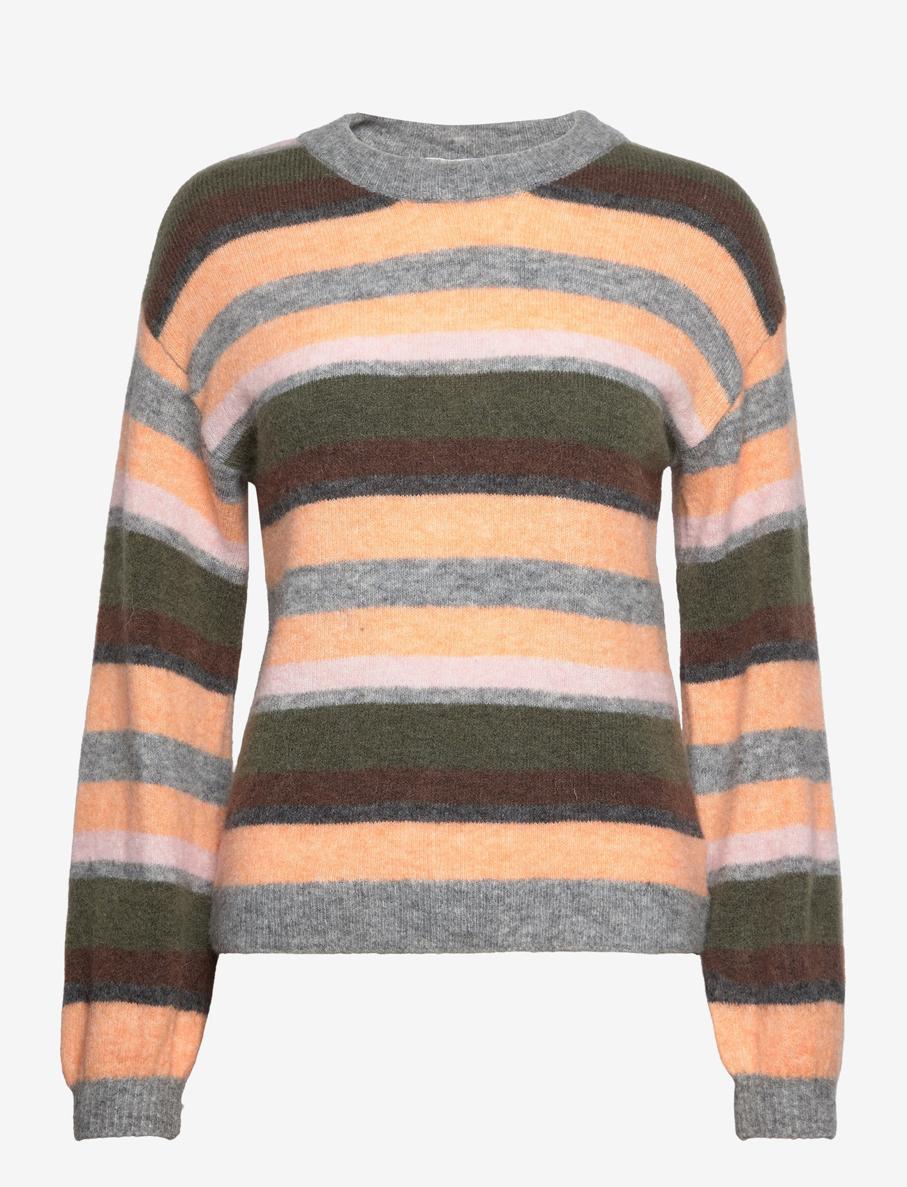 Soft Rebels - SRAllison multi Blouse knit - höstkläder - rain drum - 1