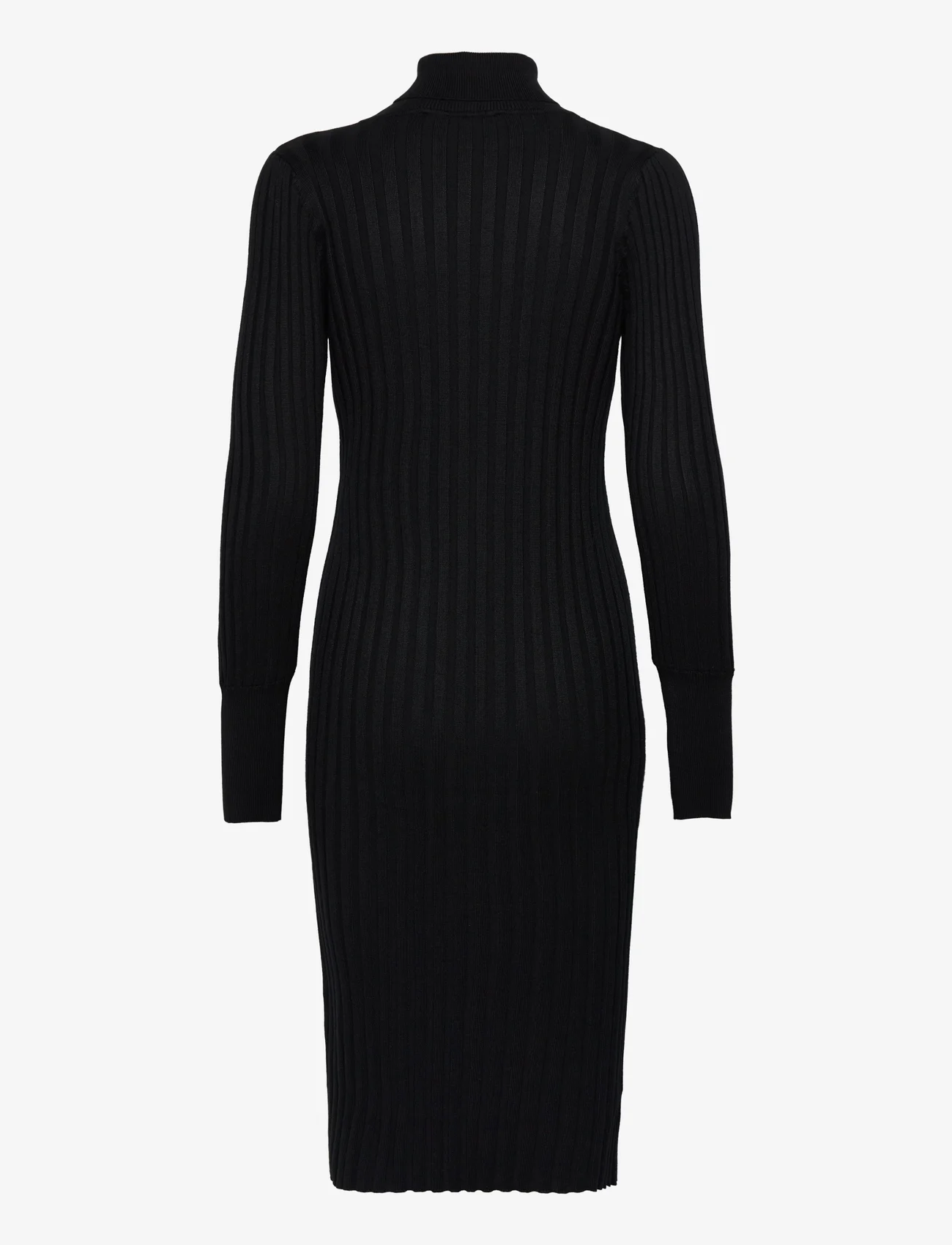 Soft Rebels - SRFelina Rollneck Dress Knit - knitted dresses - black - 1