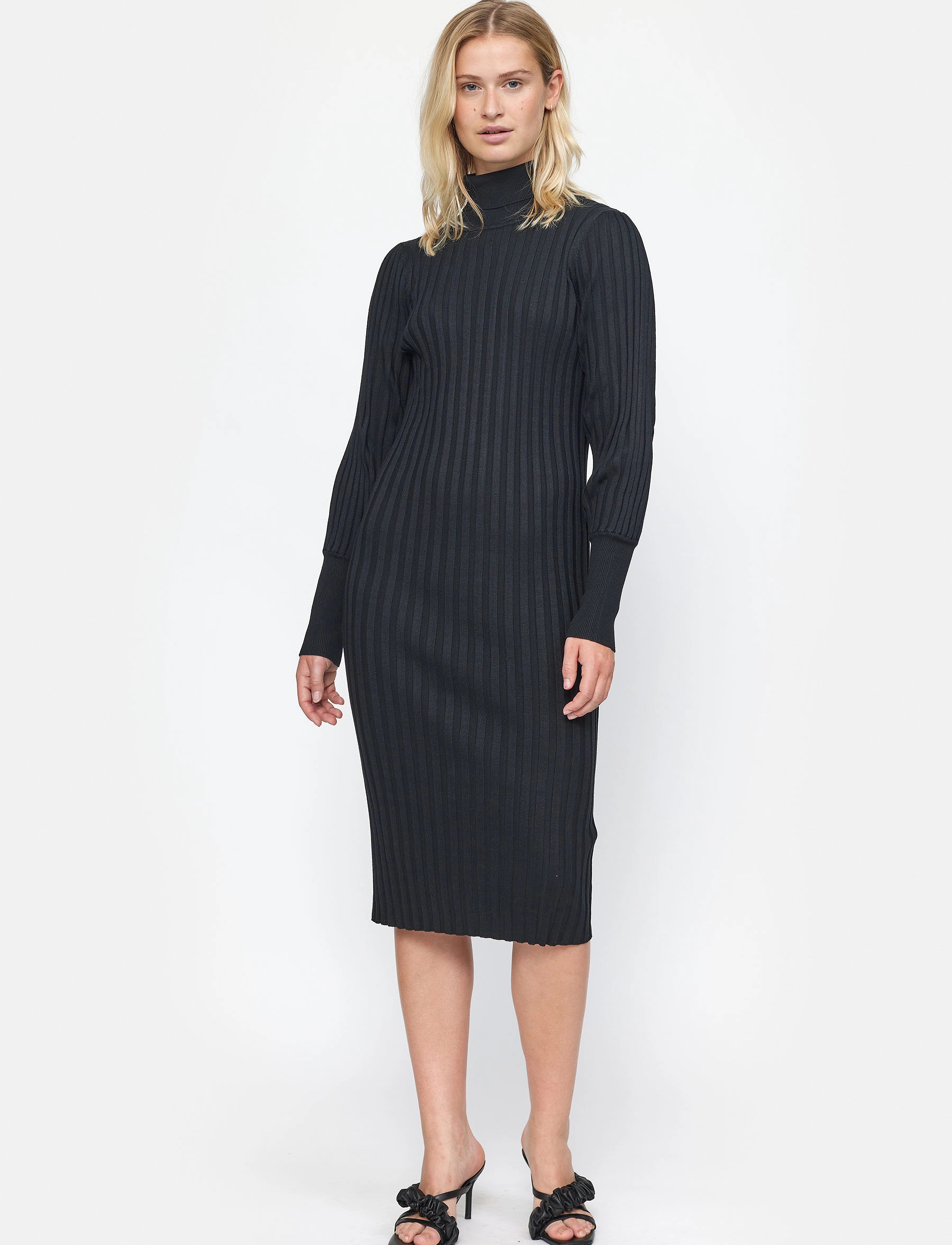Soft Rebels SRFelina Rollneck Dress Knit - Kjoler - BLACK / black