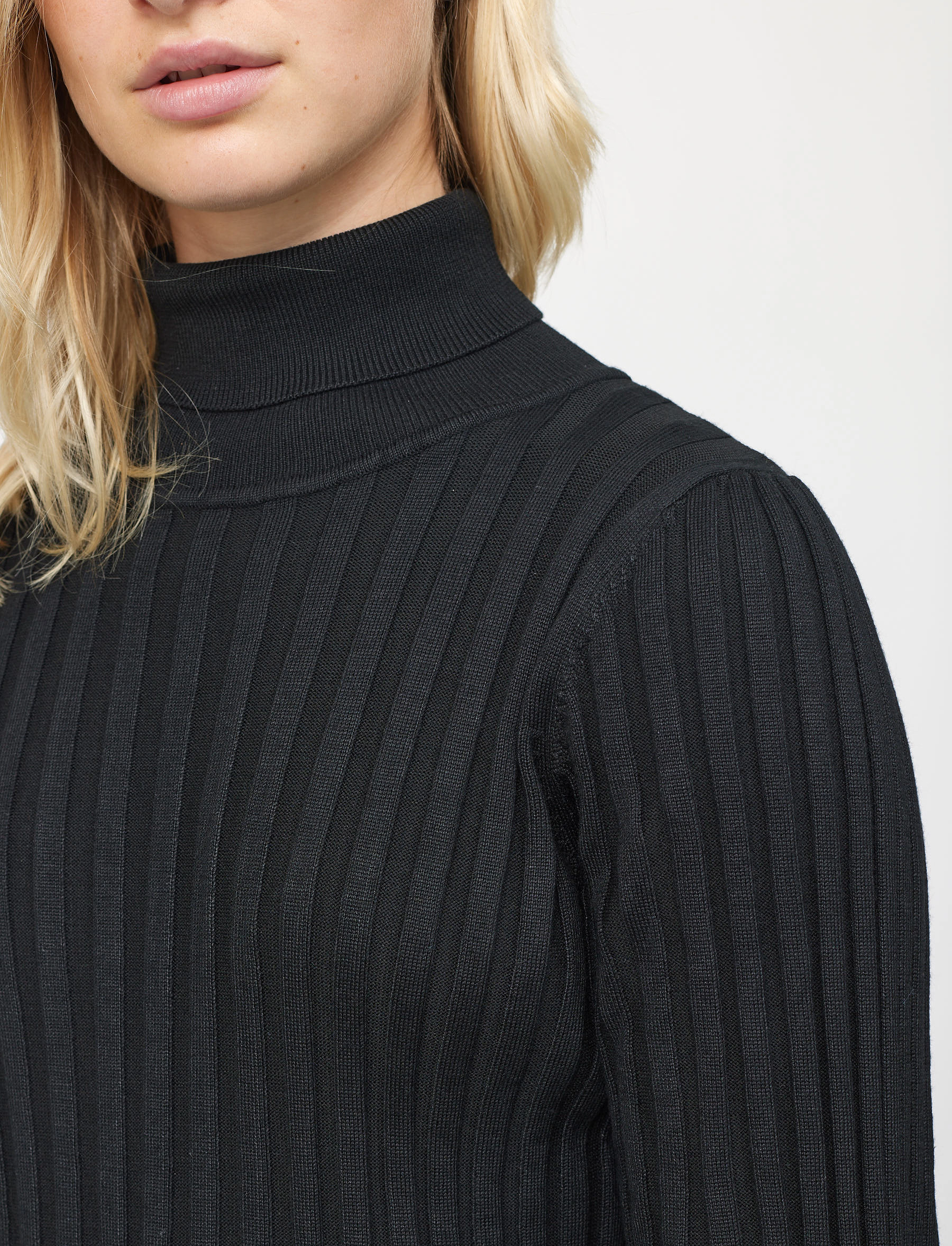 Soft Rebels - SRFelina Rollneck Dress Knit - strikkjoler - black - 4