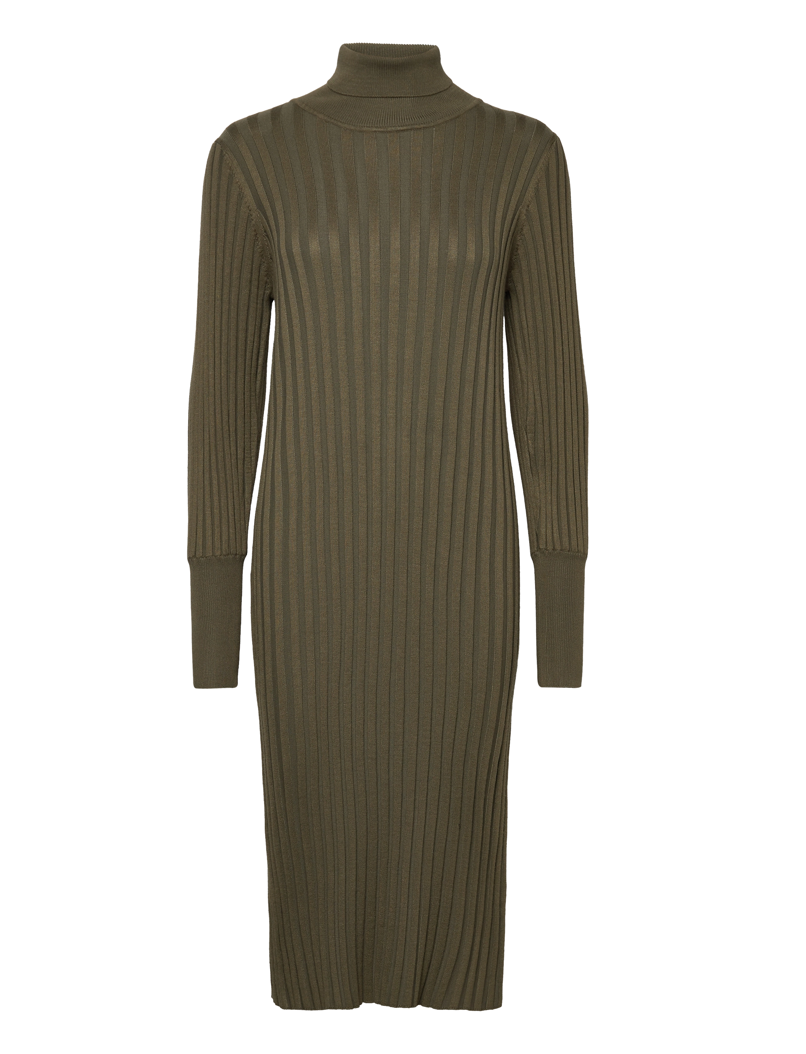 Soft Rebels SRFelina Rollneck Dress Knit - Kleidid - BURNT OLIVE / green