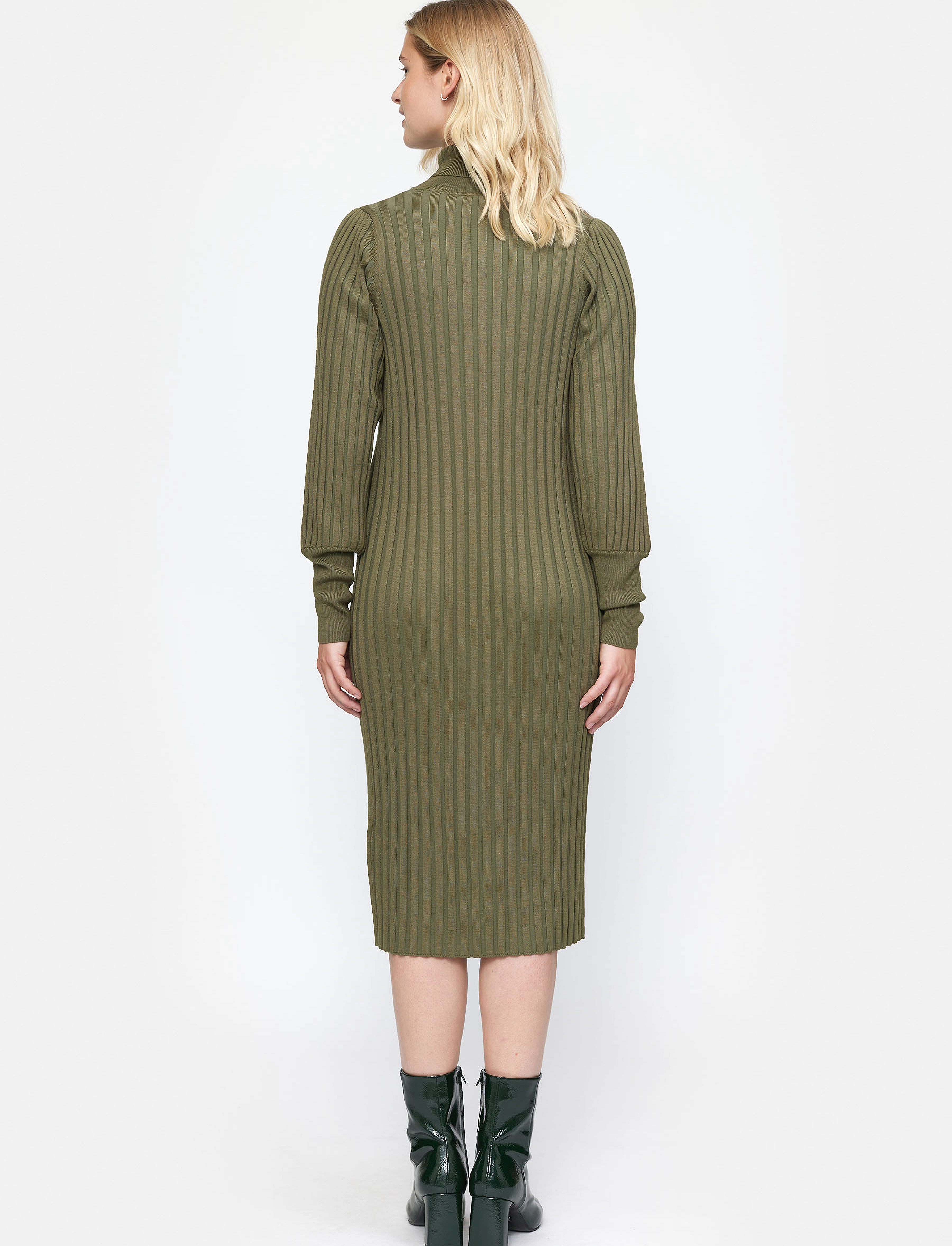 Soft Rebels - SRFelina Rollneck Dress Knit - strikkjoler - burnt olive - 3