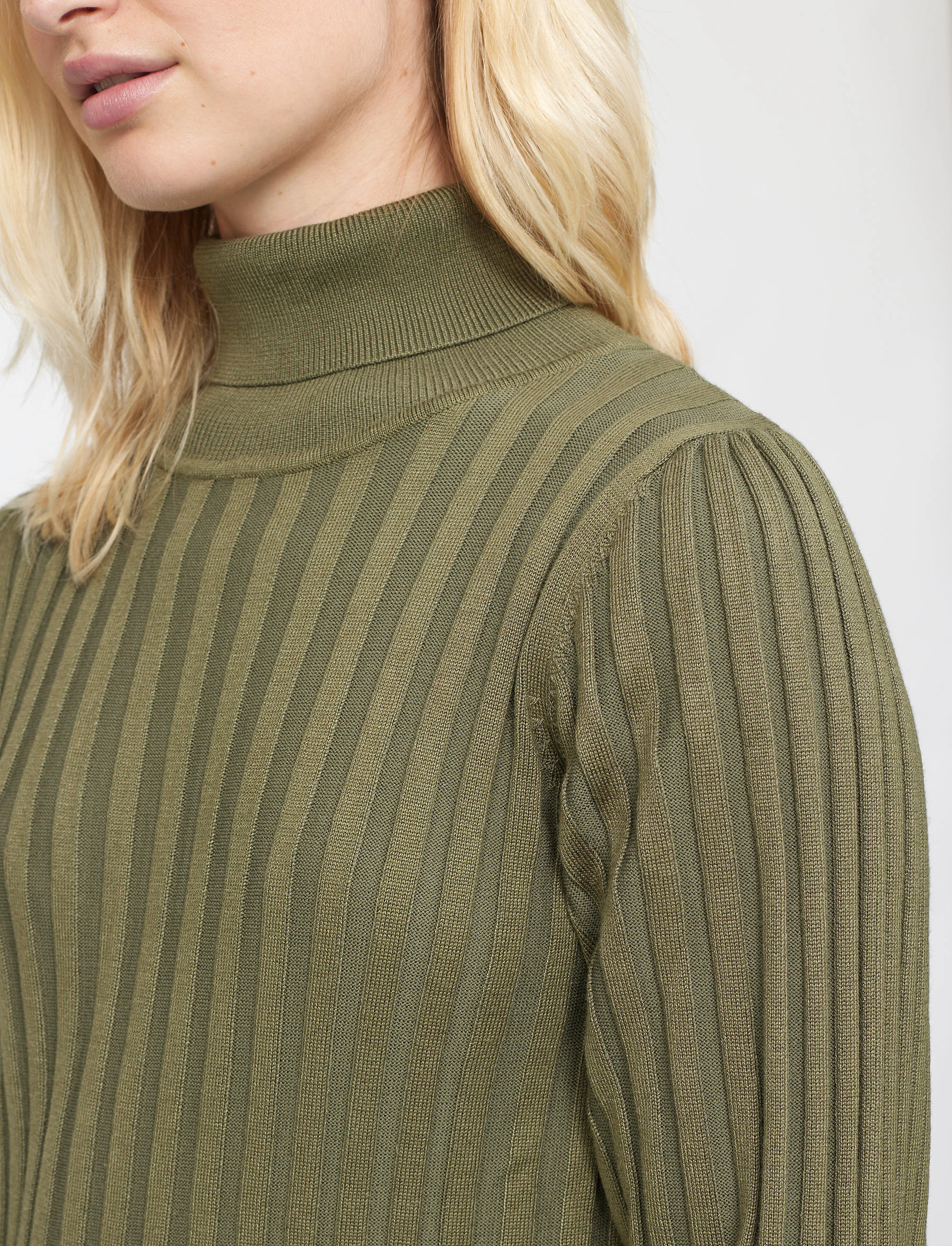 Soft Rebels - SRFelina Rollneck Dress Knit - strikkjoler - burnt olive - 4