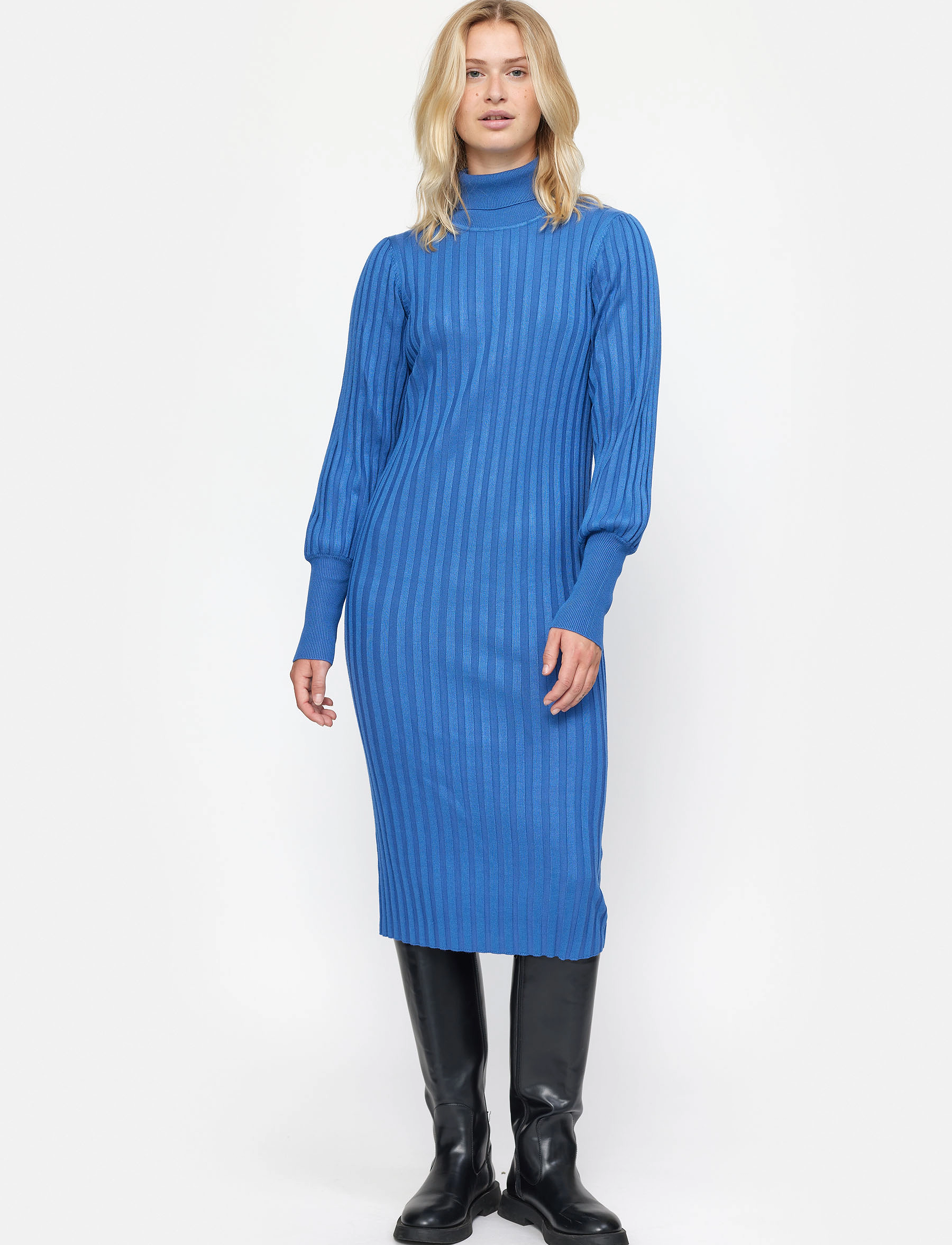 Soft Rebels SRFelina Rollneck Dress Knit - Strickkleider - DELFT / blue