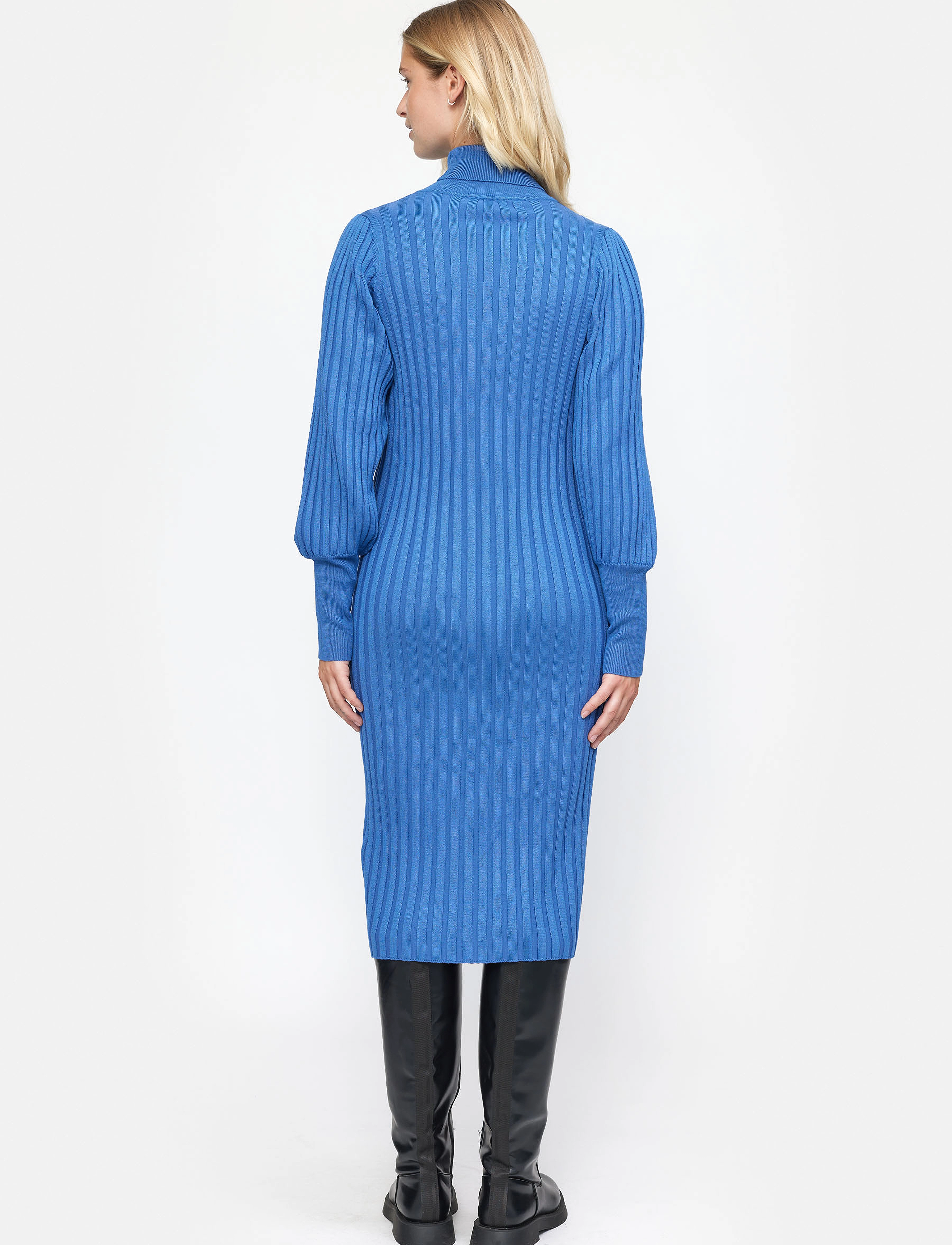 Soft Rebels - SRFelina Rollneck Dress Knit - kootud kleidid - delft - 3