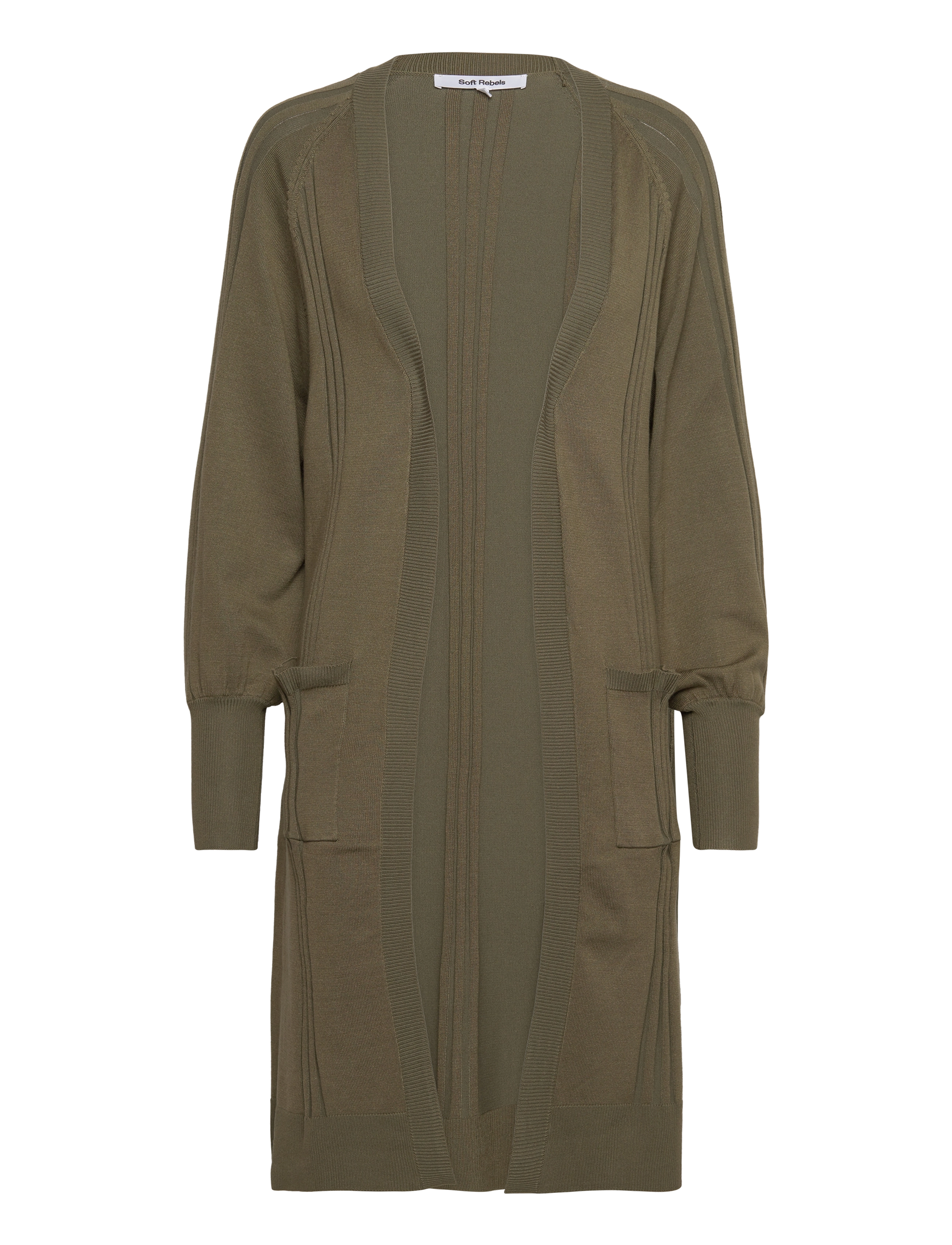 SOFT REBELS Srmorgan Long Cardigan Knit Khaki - XS - Damen