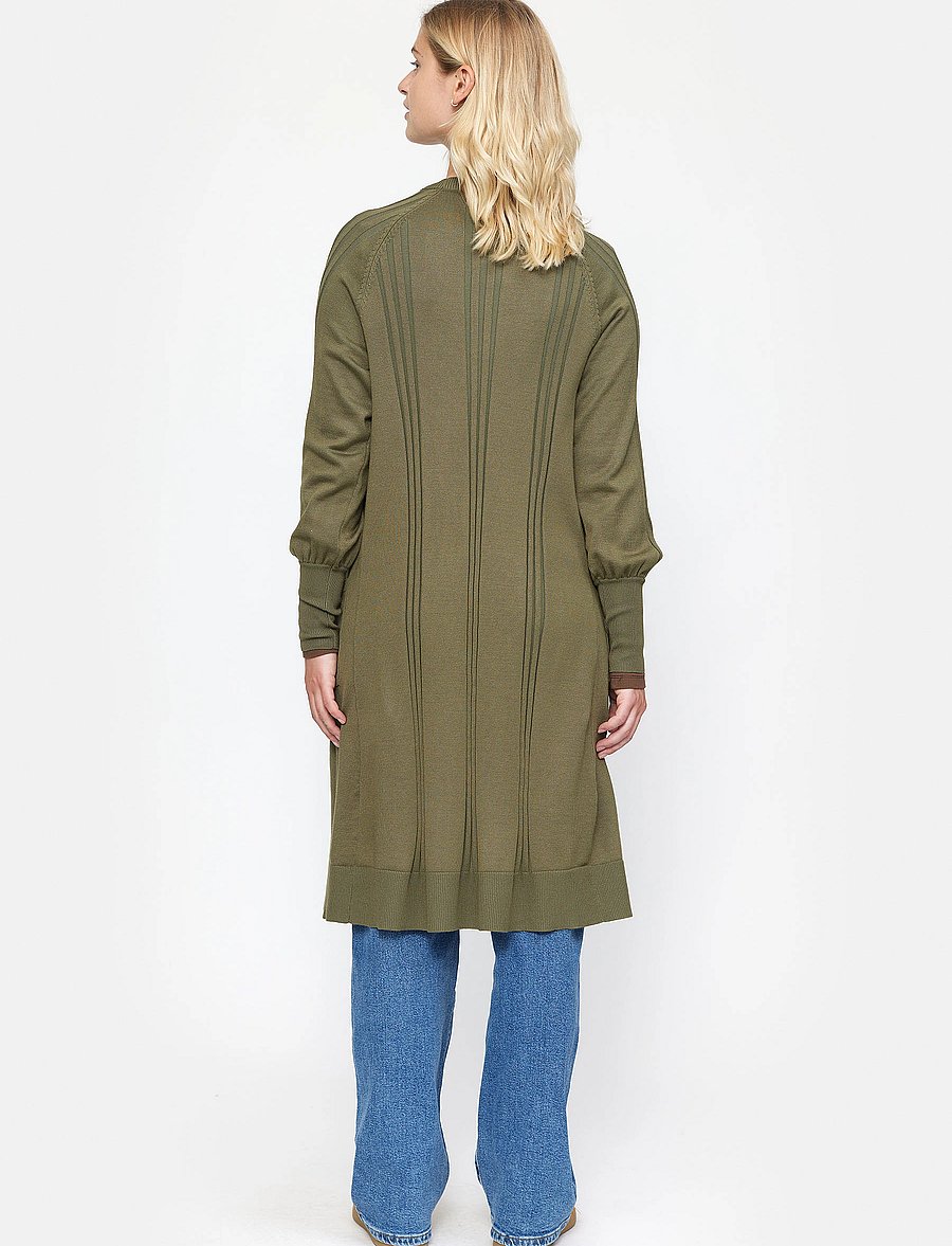 Soft Rebels - SRMorgan Long Cardigan Knit - cardigans - burnt olive - 4