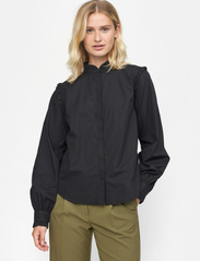 Soft Rebels - SRIndia Shirt Solid - long sleeved blouses - black - 0