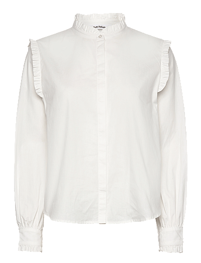 Soft Rebels SRIndia Shirt Solid - Fødselsdagsgaver - SNOW WHITE / white
