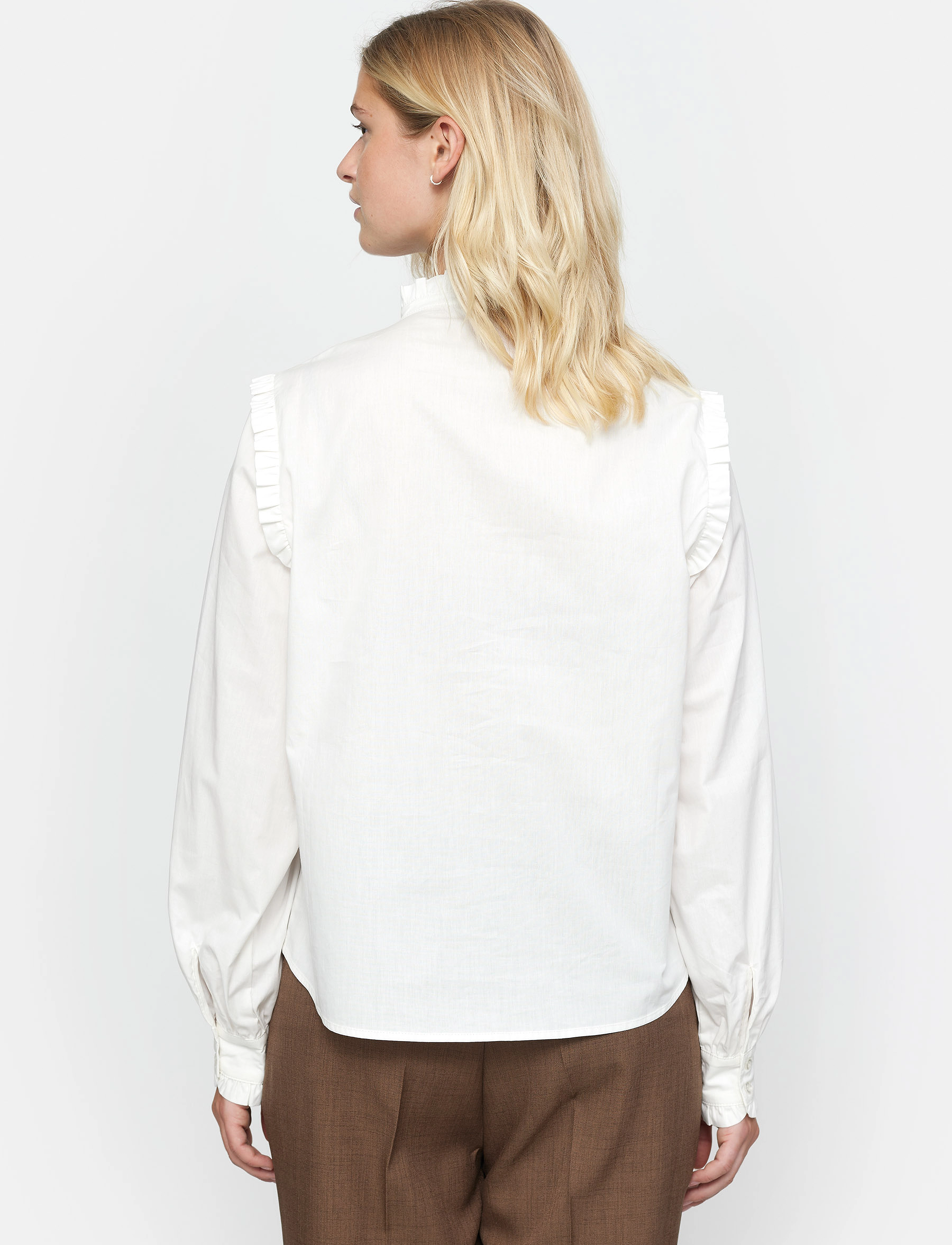 Soft Rebels - SRIndia Shirt Solid - langærmede bluser - snow white - 3
