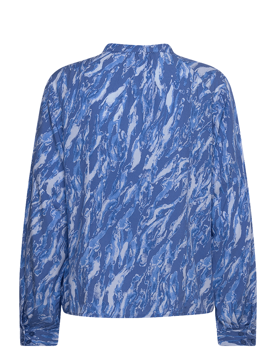 Soft Rebels - SRMikala Shirt - långärmade blusar - fuzzy lines delft - 2