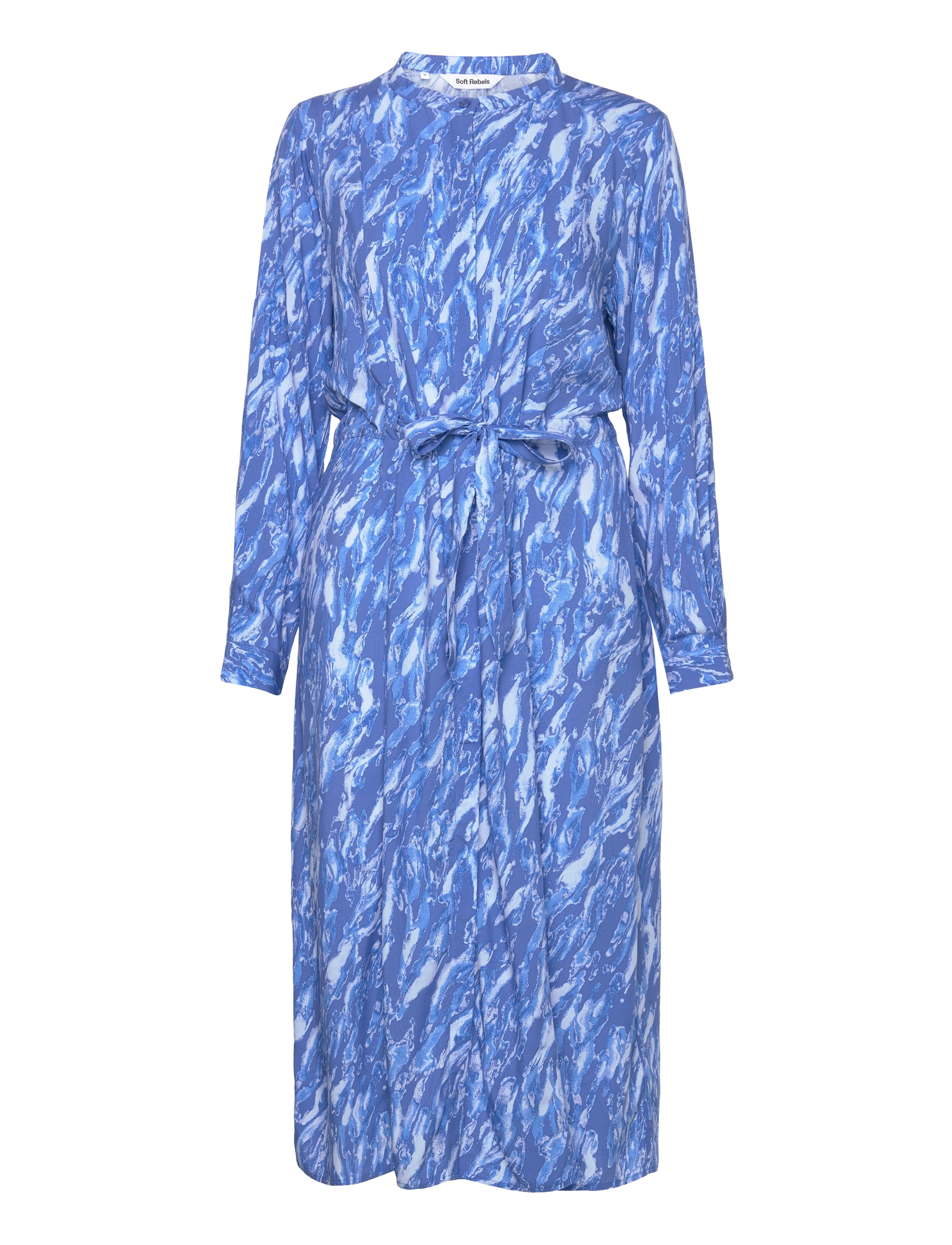 Soft Rebels SRMikala Midi Dress - Kleidid - FUZZY LINES DELFT / blue