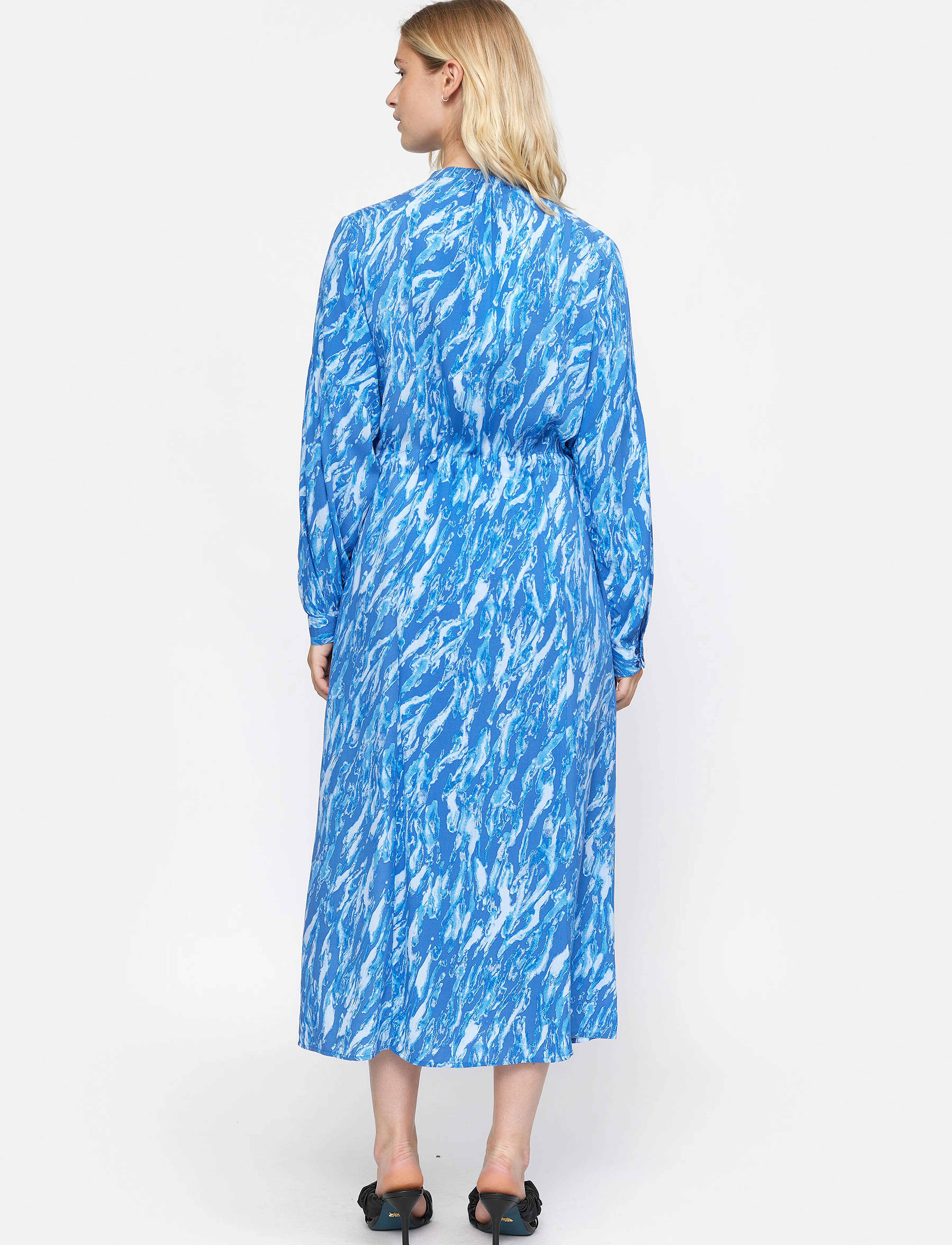 Soft Rebels - SRMikala Midi Dress - shirt dresses - fuzzy lines delft - 4