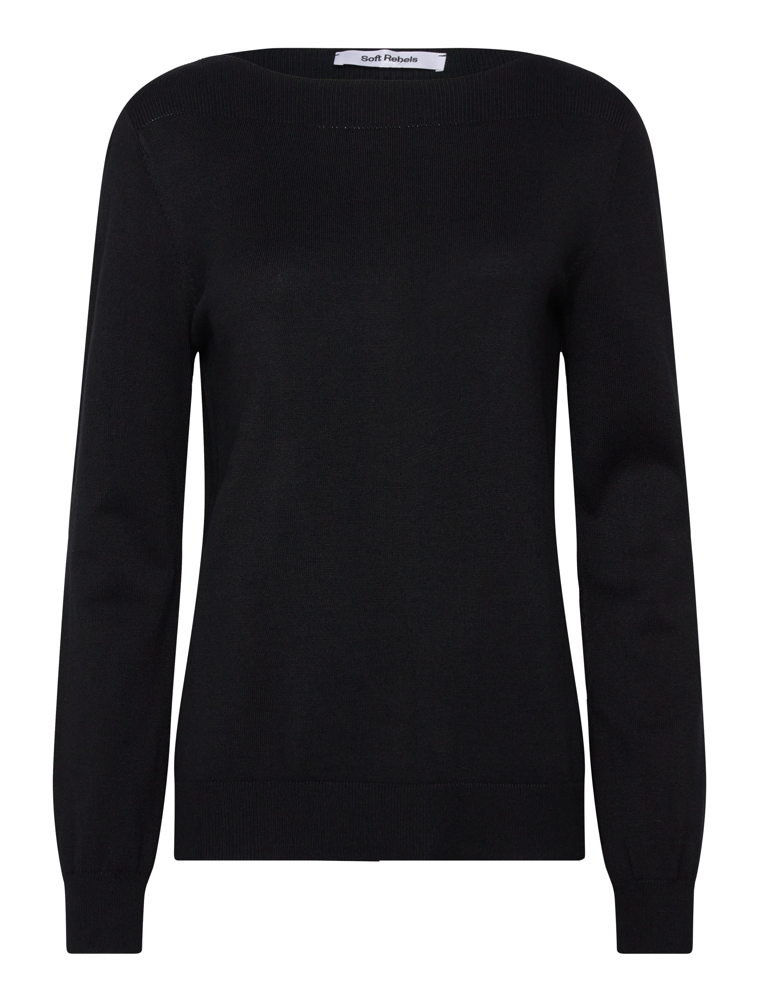 Soft Rebels SREpira Boatneck Knit - Pullover - BLACK / black