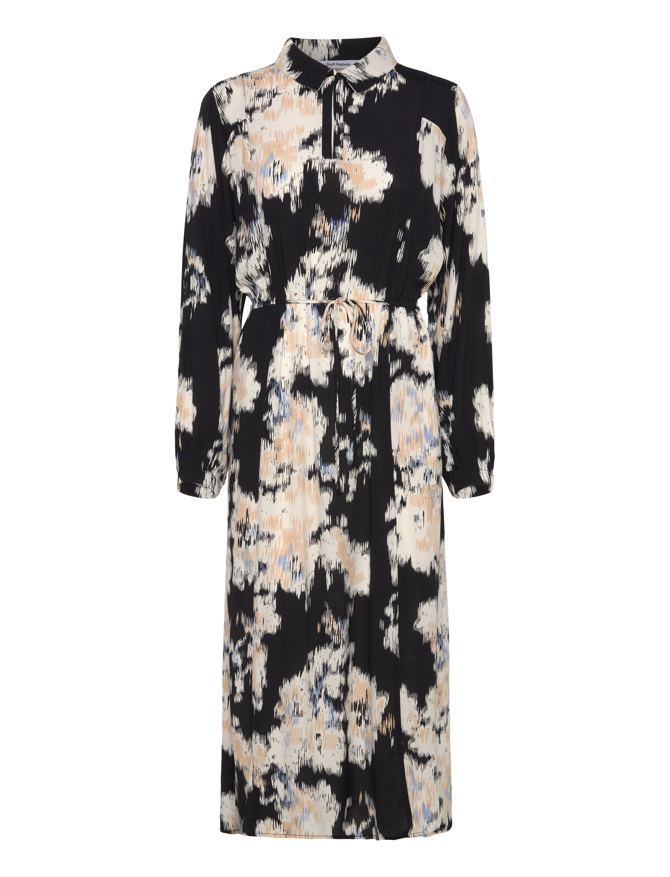 SRGina Midi Dress - BLURRED GRAPHIC AZURINE