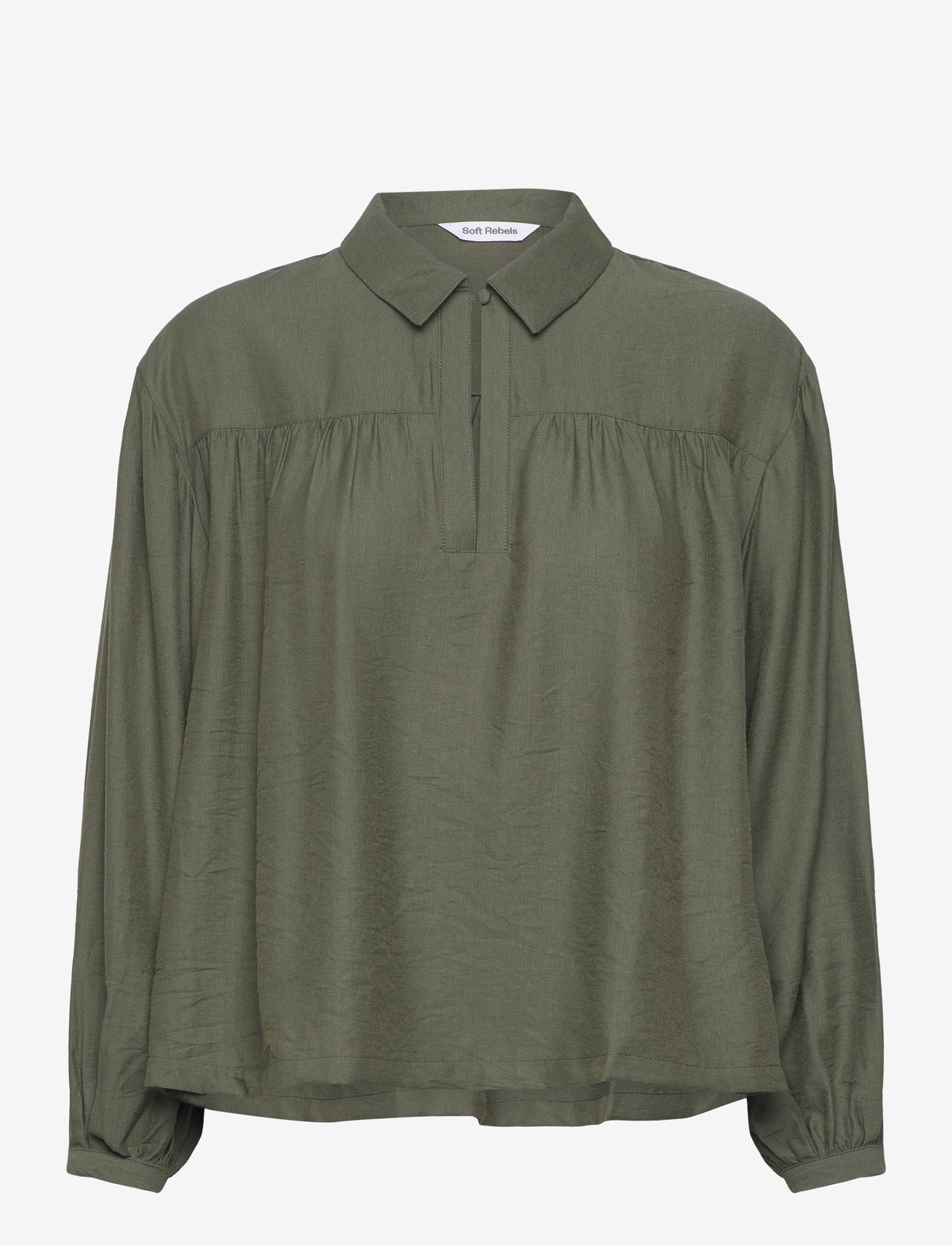 Soft Rebels - SRSydney Blouse - langærmede bluser - tea leaf - 0