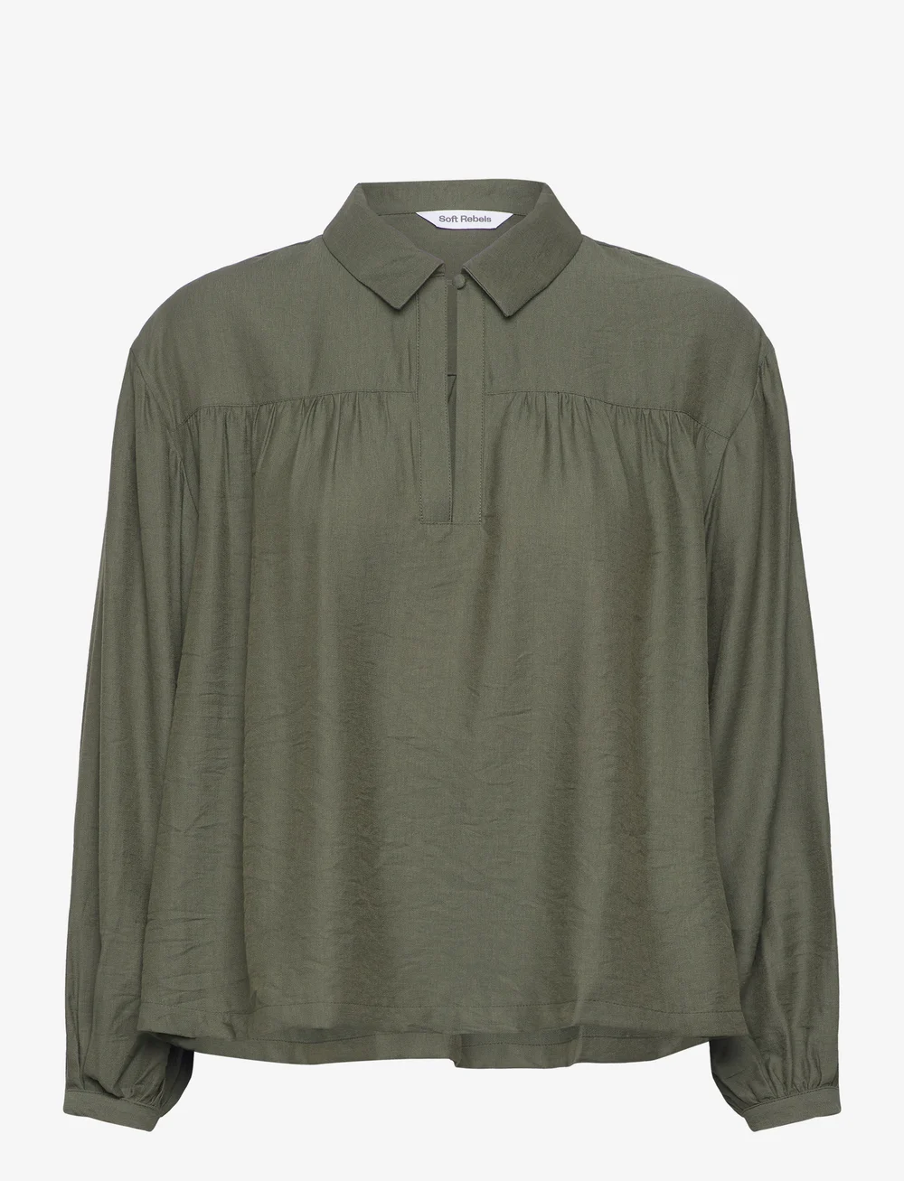 Soft Rebels - SRSydney Blouse - långärmade blusar - tea leaf - 1