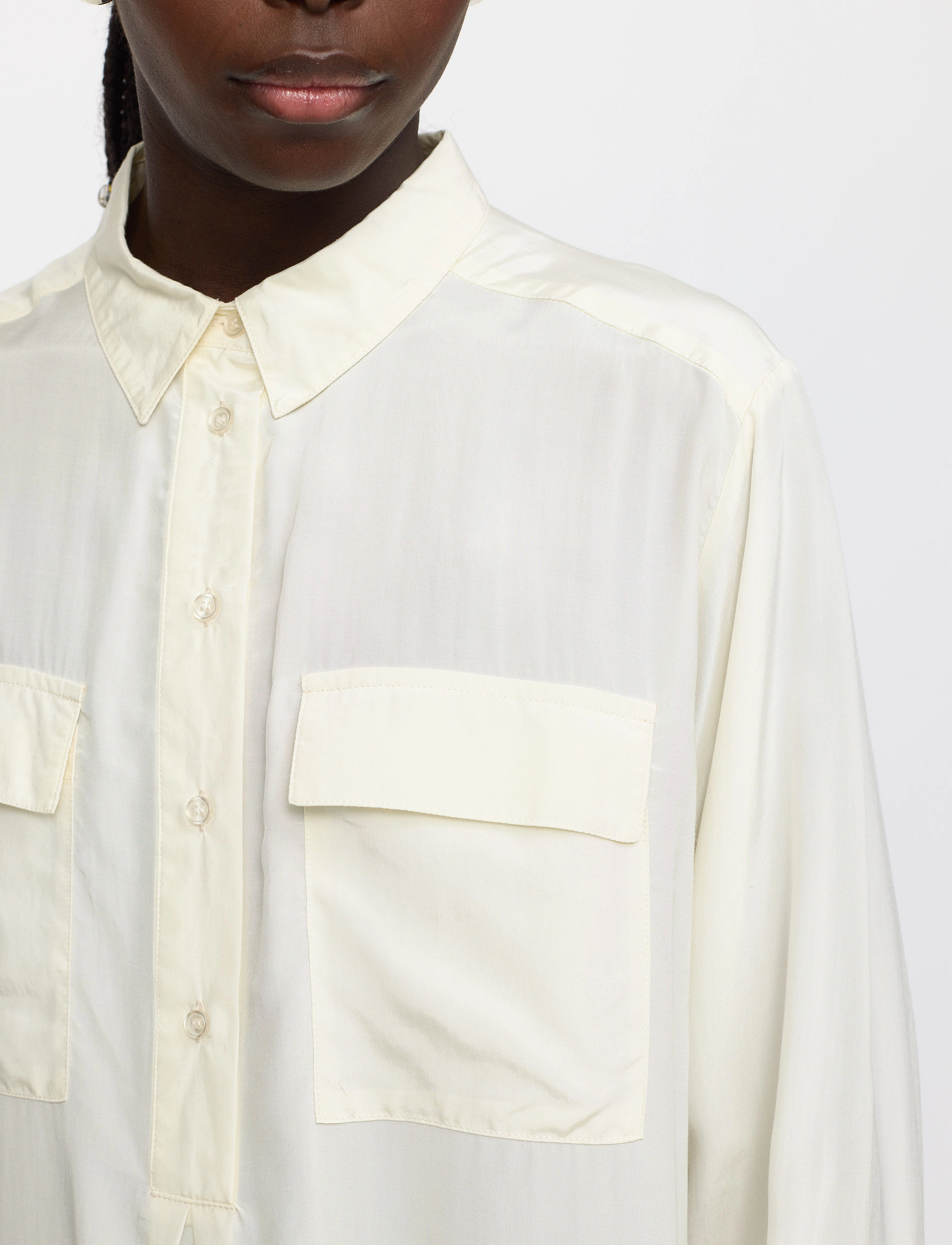 Soft Rebels - SRNikki Shirt - langærmede skjorter - arctic wolf - 4