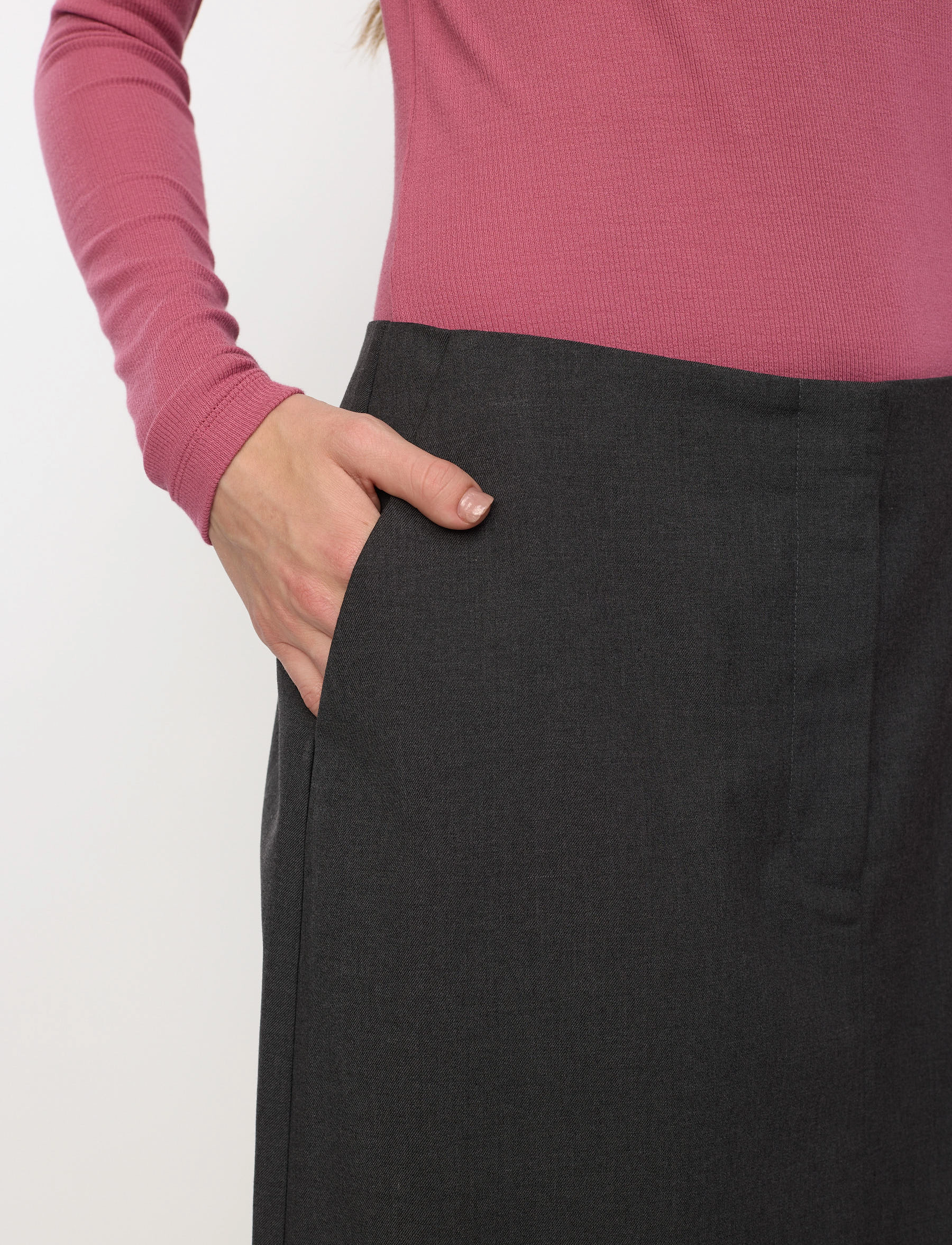 Soft Rebels - SRLori Midi Skirt - GRS - midi skirts - dark grey melange - 4