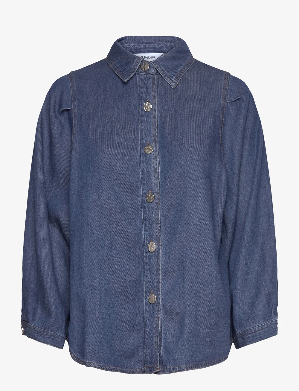 Soft Rebels - SRErin Shirt - teksasärgid - medium blue denim wash - 1