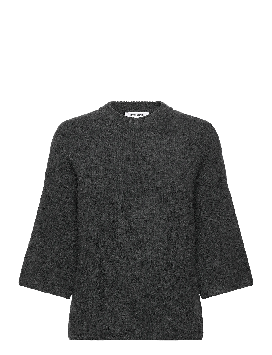 Soft Rebels - SRHema Knit - jumpers - dark grey melange - 1