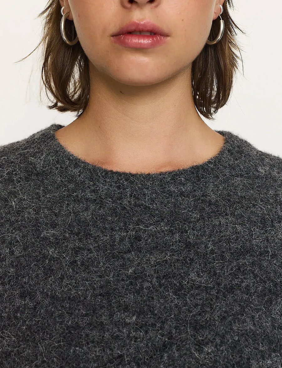 Soft Rebels - SRHema Knit - jumpers - dark grey melange - 4