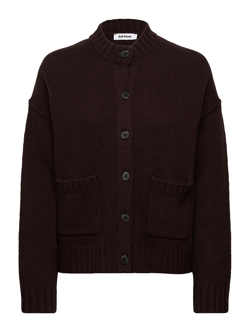 Soft Rebels - SRTimo Cardigan Knit - cardigans - coffee bean melange - 1