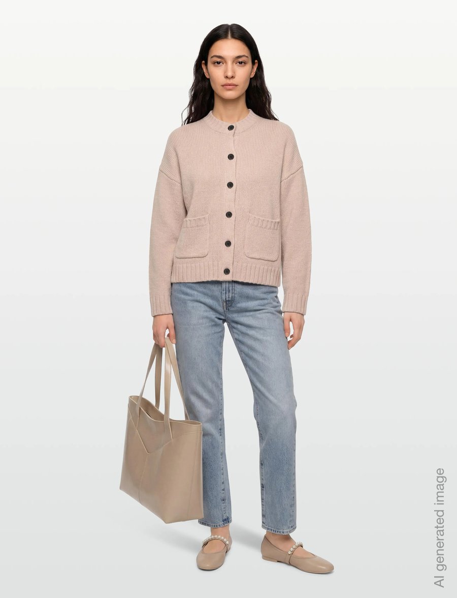 Soft Rebels - SRTimo Cardigan Knit - strickjacken - pumice stone - 0