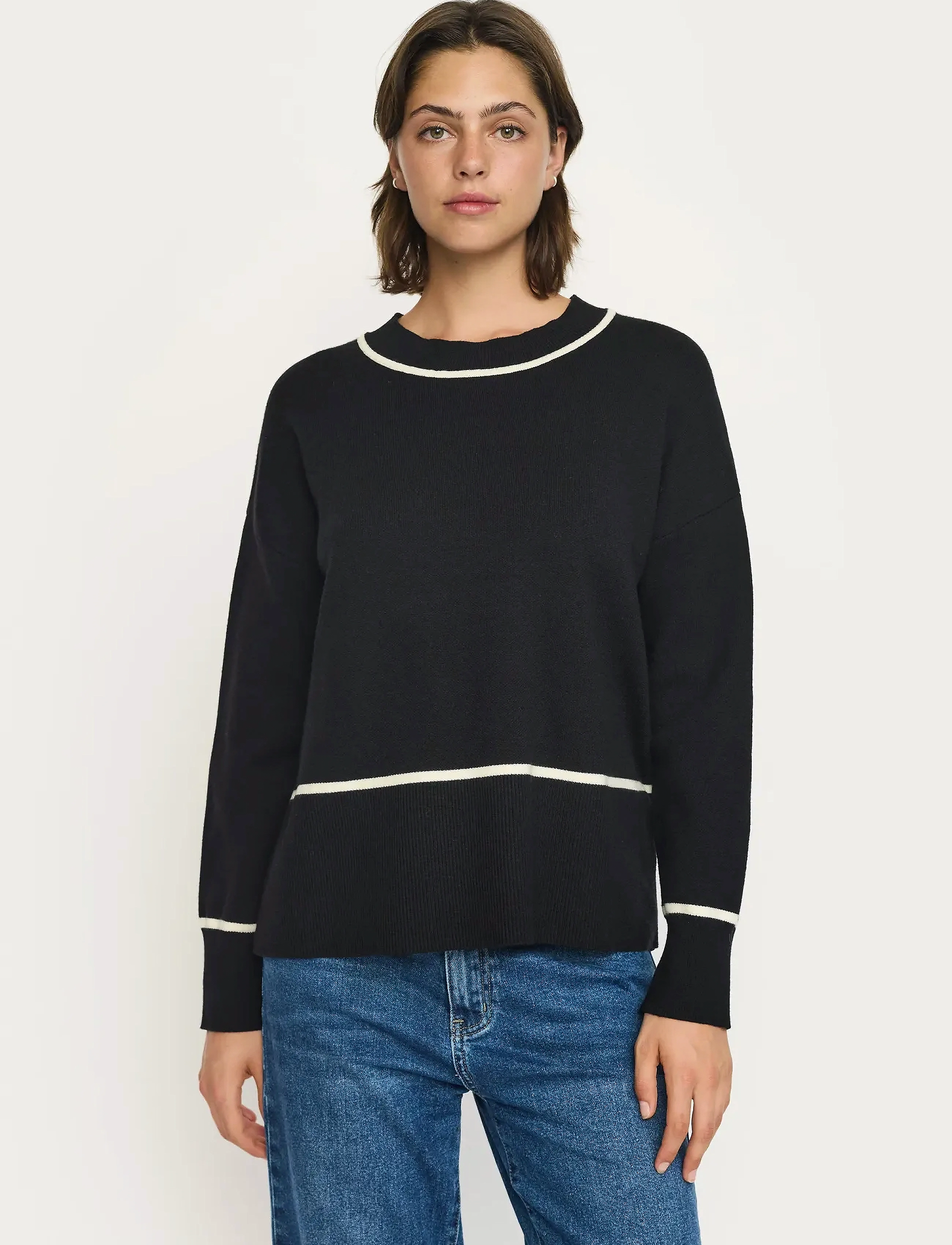 Soft Rebels Srflora Knit, XS, Knitwear, Schwarz - Jumpers, Frauen