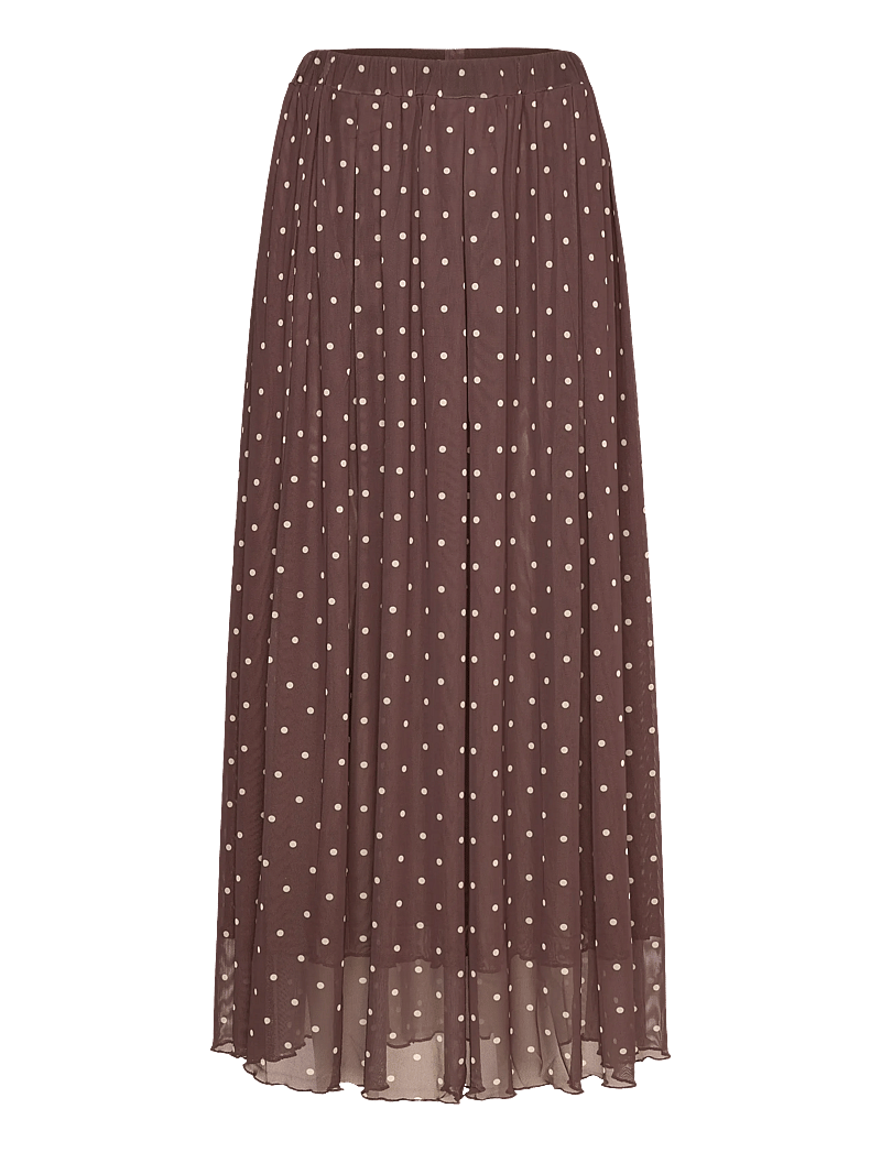 Soft Rebels - SRRoselyn Midi Skirt - plisserede nederdele - coffee bean dot - 1