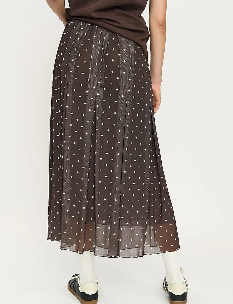 Soft Rebels - SRRoselyn Midi Skirt - plisserede nederdele - coffee bean dot - 3