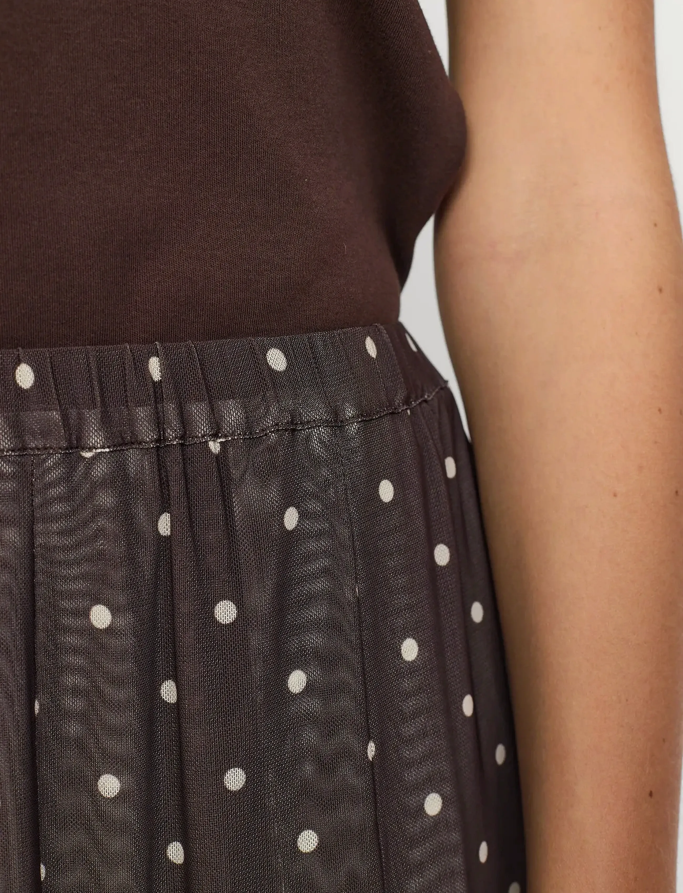 Soft Rebels - SRRoselyn Midi Skirt - coffee bean dot - 4