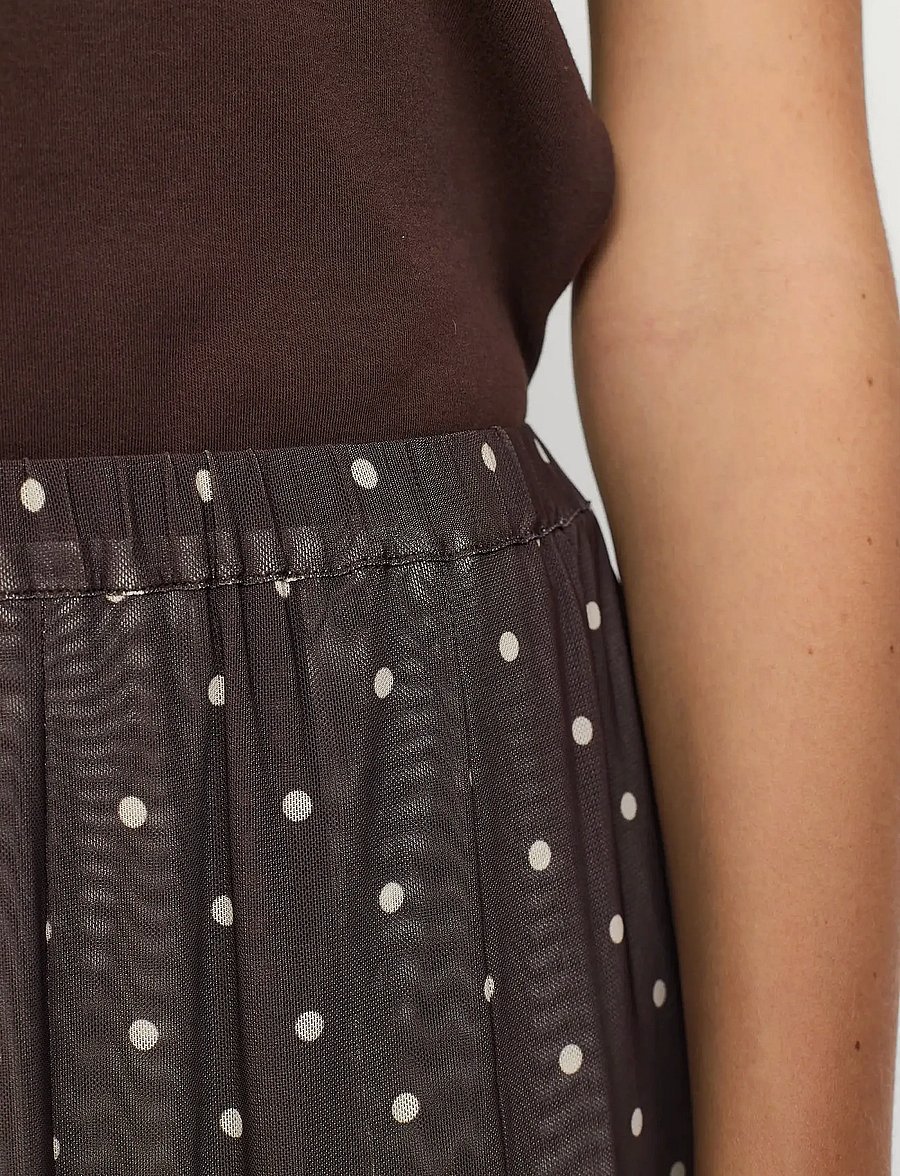 Soft Rebels - SRRoselyn Midi Skirt - coffee bean dot - 4