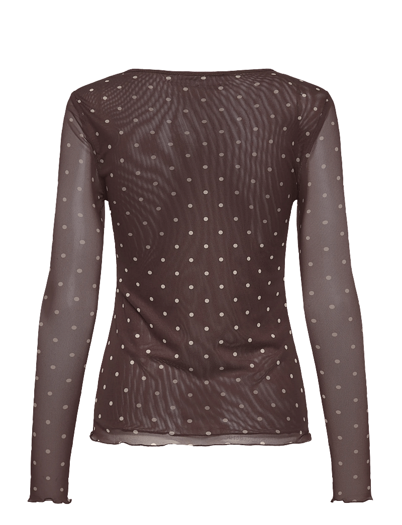 Soft Rebels - SRRoselyn O-neck Top - coffee bean dot - 2
