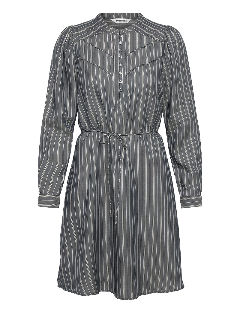 Soft Rebels - SRCharlotte Dress - hemdkleider - total eclipse stripe - 0